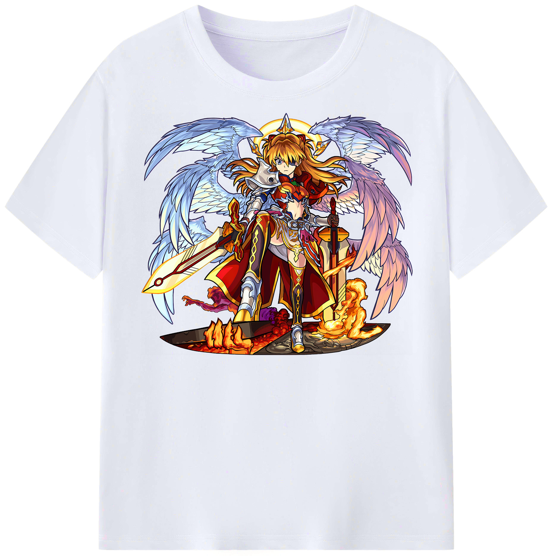 （画像用） EVA 新世紀エヴァンゲリオン レディースカジュアルプリントTシャツ（綿100％）