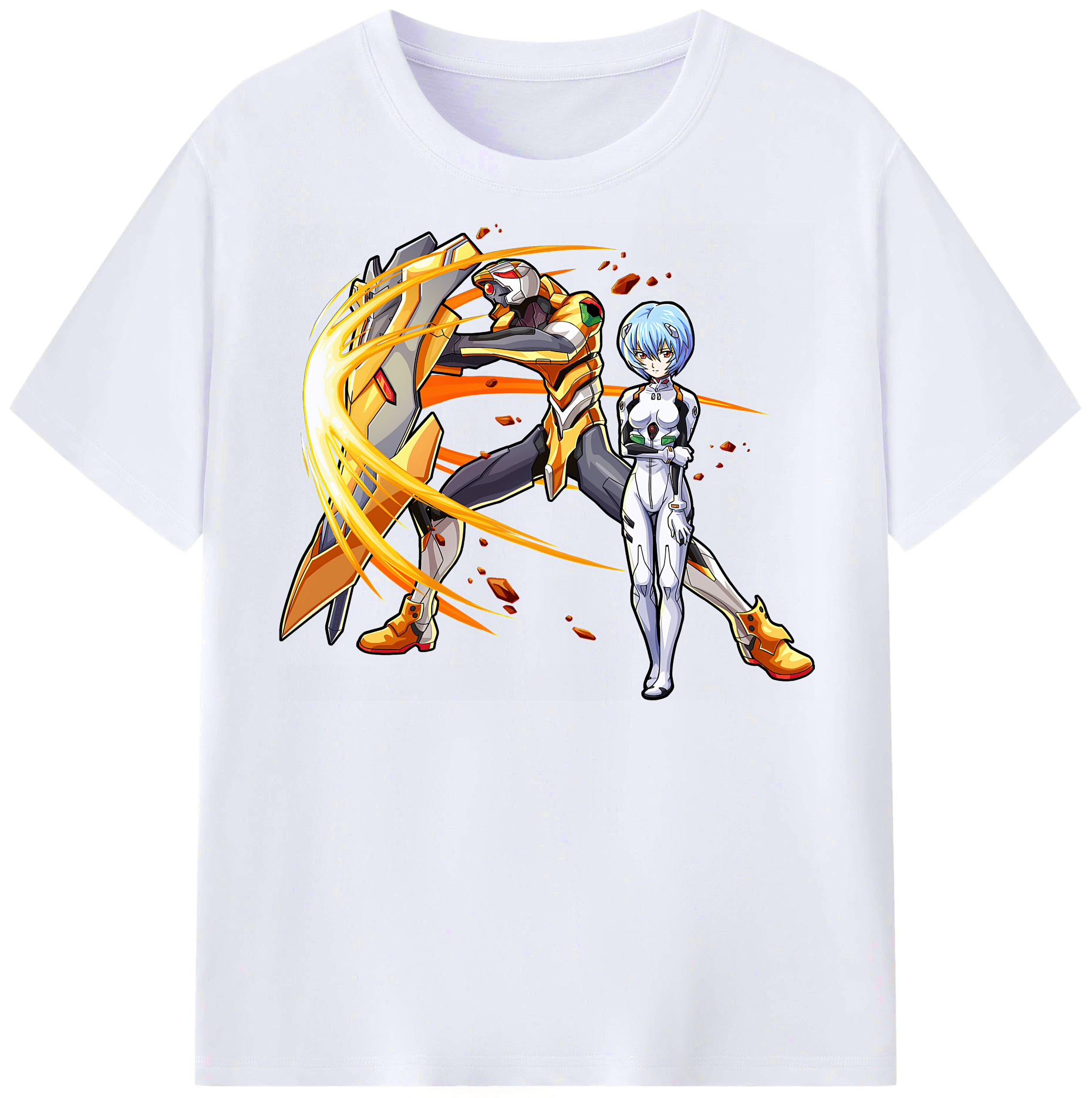 （画像用） EVA 新世紀エヴァンゲリオン レディースカジュアルプリントTシャツ（綿100％）
