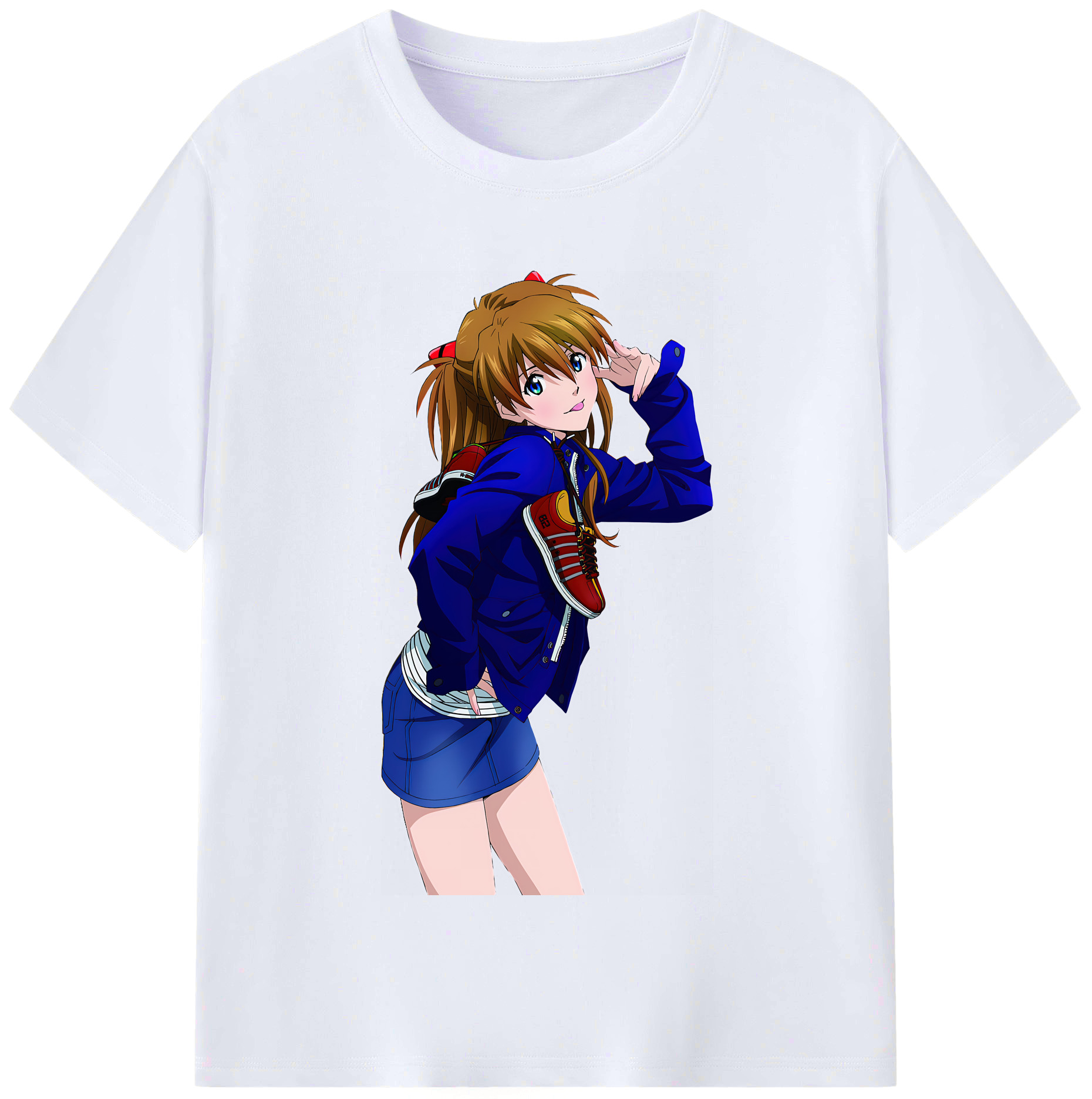 （画像用） EVA 新世紀エヴァンゲリオン レディースカジュアルプリントTシャツ（綿100％）