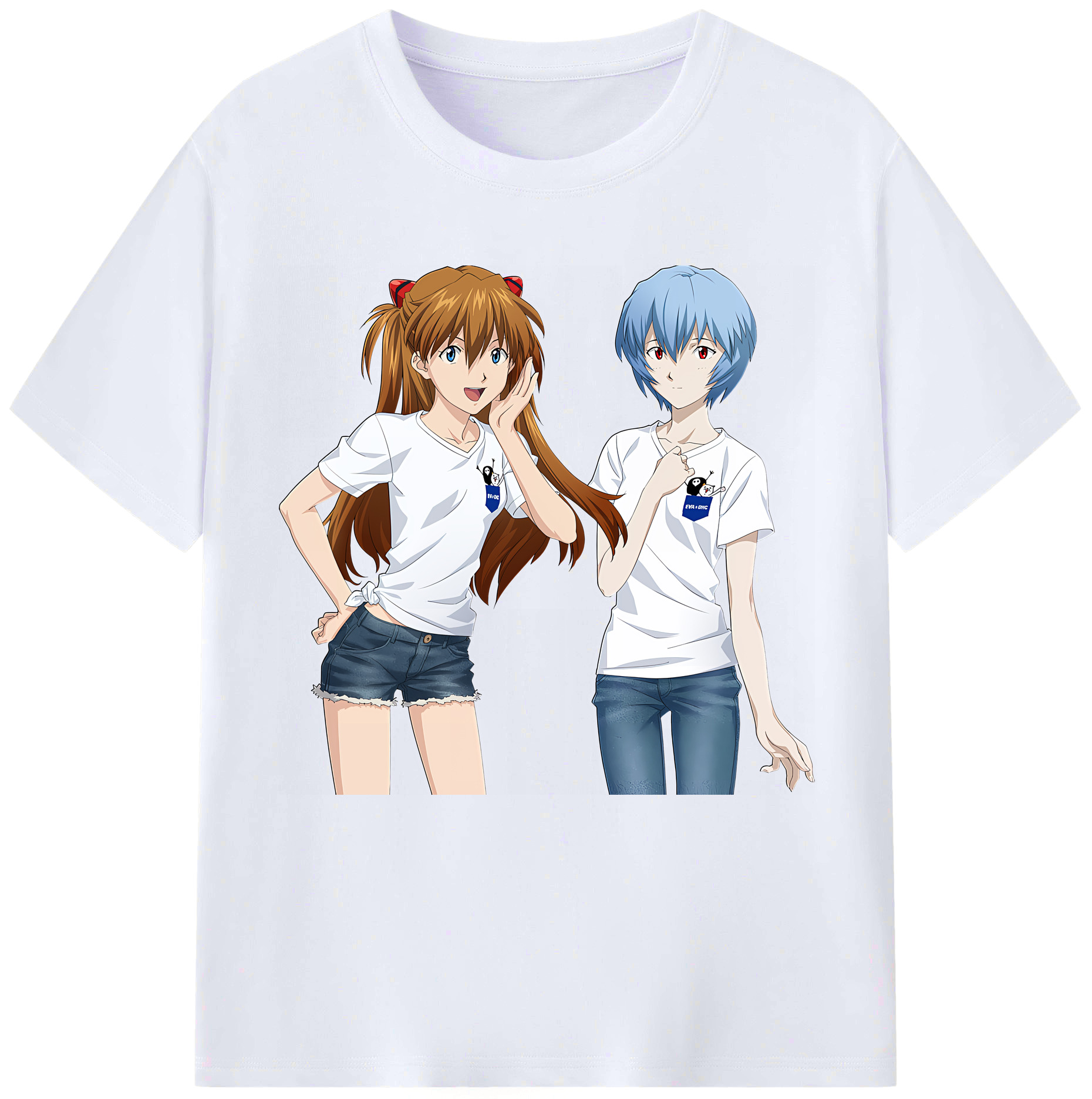 （画像用） EVA 新世紀エヴァンゲリオン レディースカジュアルプリントTシャツ（綿100％）