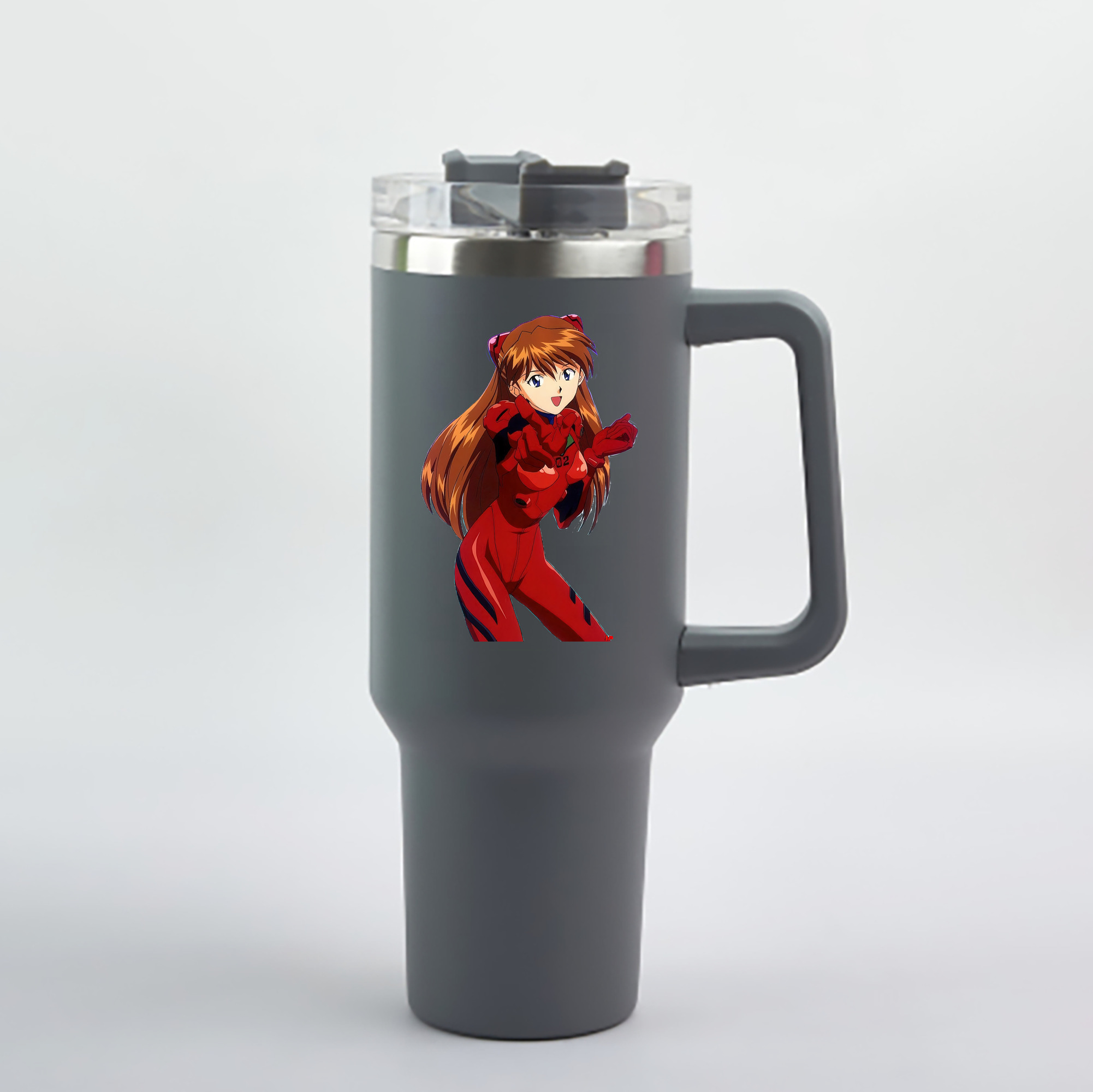 （画像用） EVA 新世紀エヴァンゲリオン 1200mL車用タンブラー - クリスタルステッカー（プラスチックストロー付き）