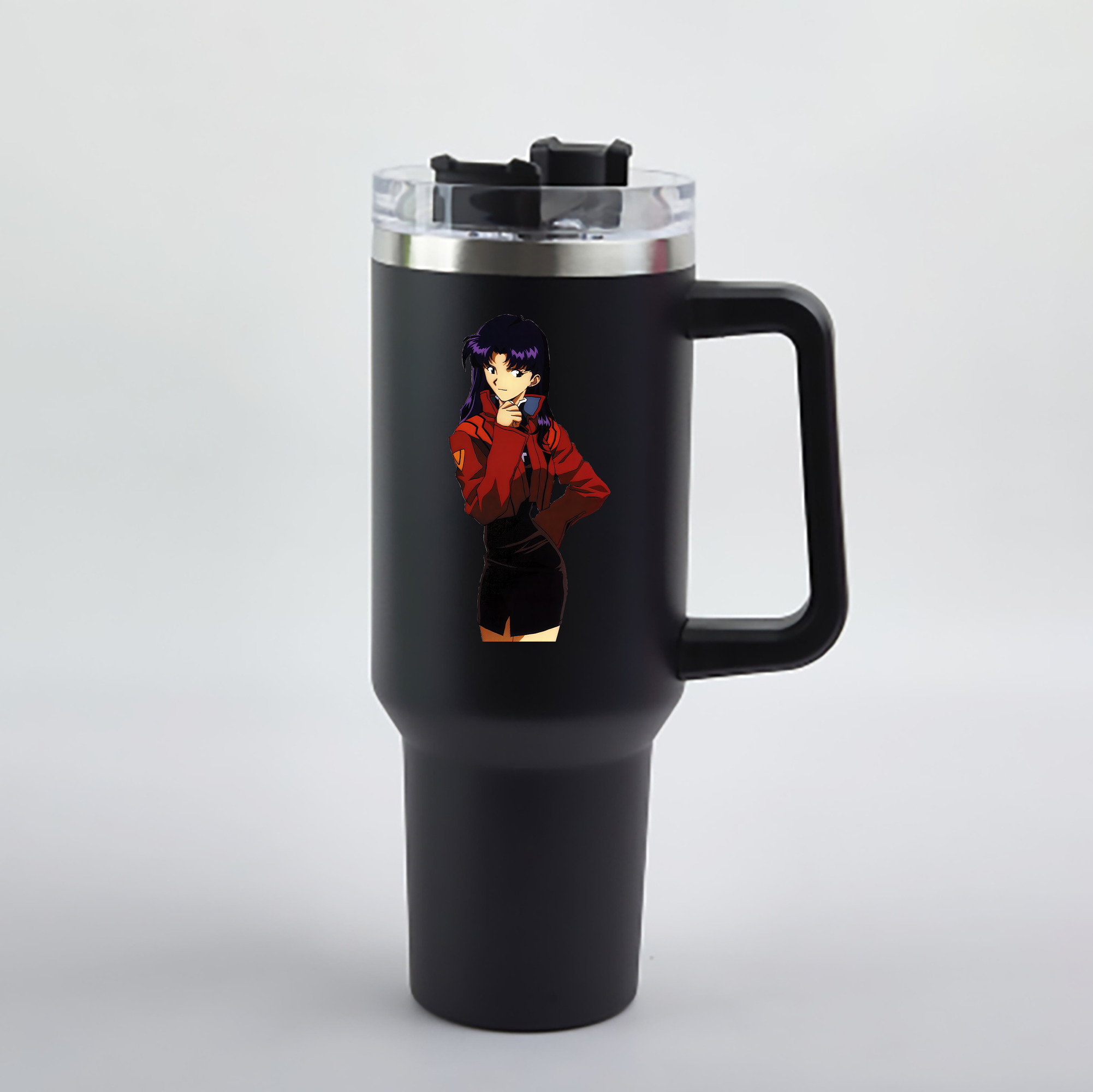 （画像用） EVA 新世紀エヴァンゲリオン 1200mL車用タンブラー - クリスタルステッカー（プラスチックストロー付き）
