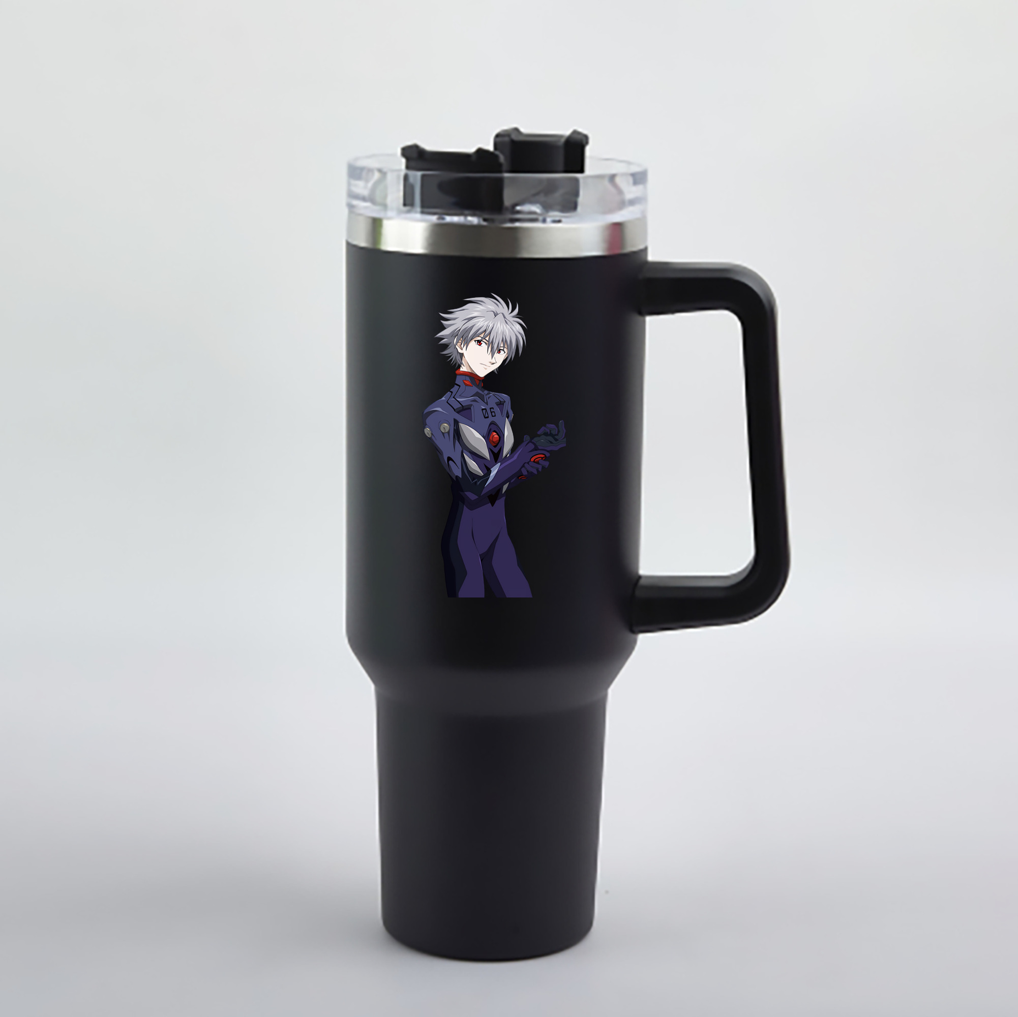 （画像用） EVA 新世紀エヴァンゲリオン 1200mL車用タンブラー - クリスタルステッカー（プラスチックストロー付き）