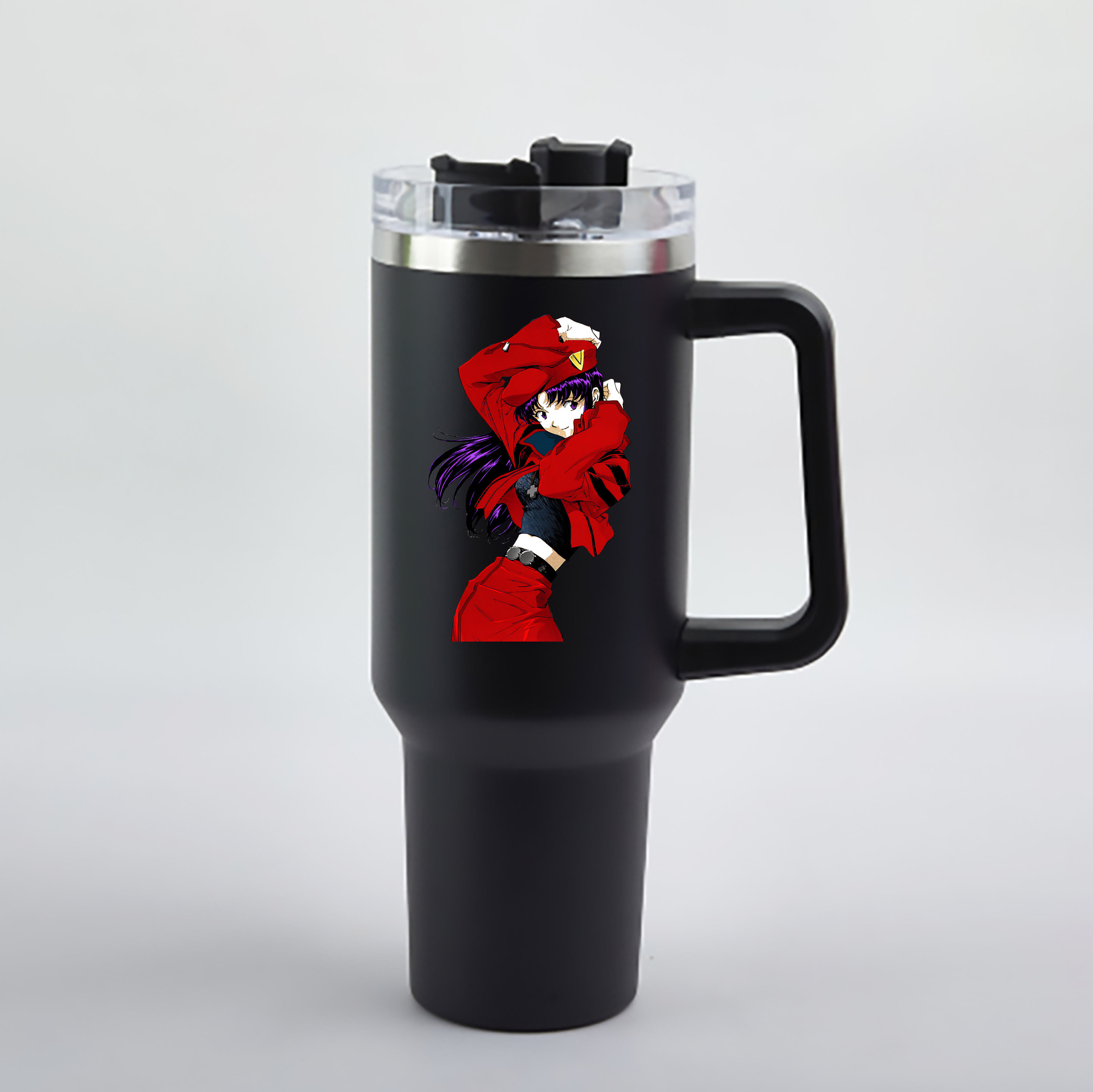 （画像用） EVA 新世紀エヴァンゲリオン 1200mL車用タンブラー - クリスタルステッカー（プラスチックストロー付き）