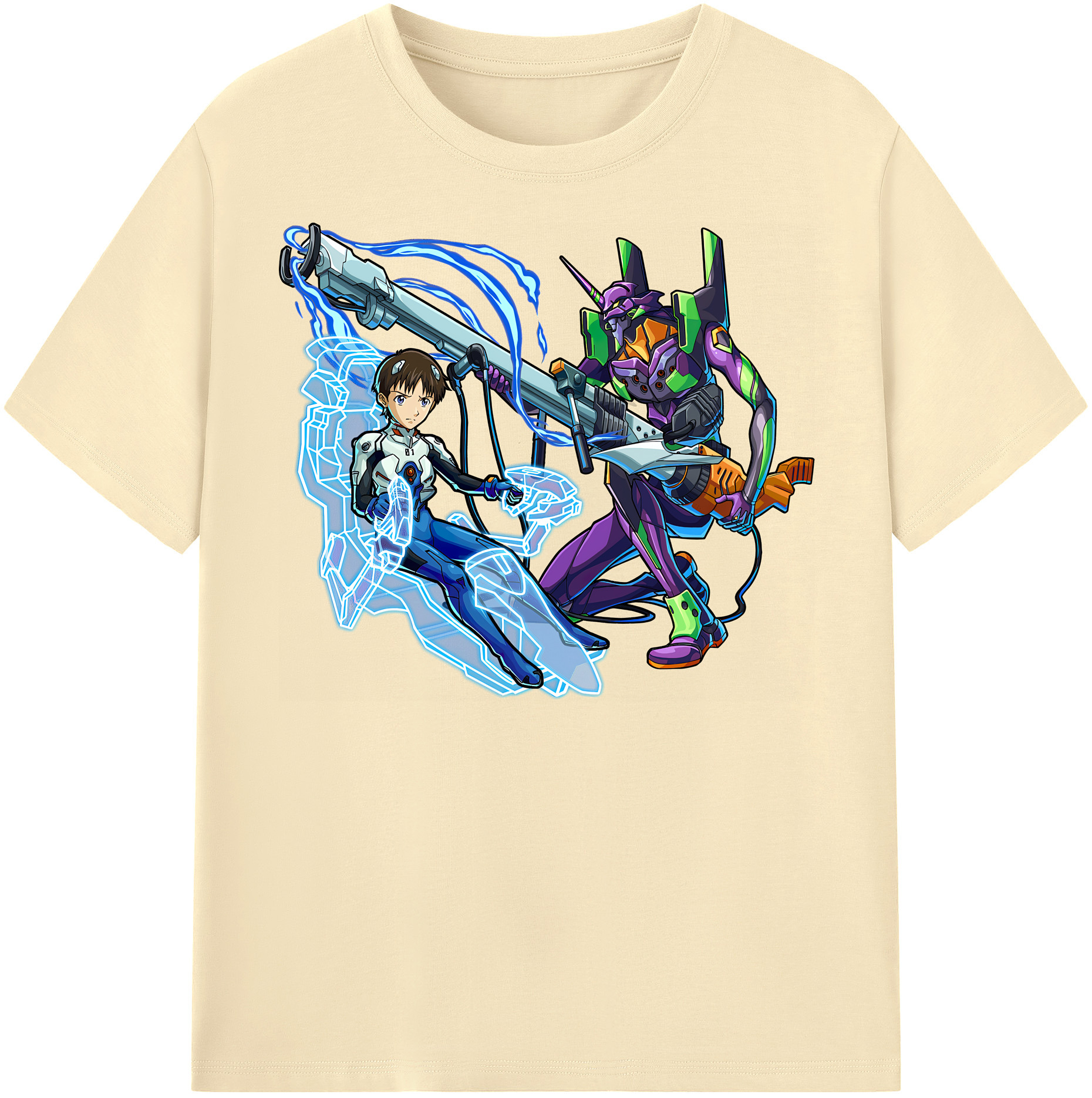 （画像用） EVA 新世紀エヴァンゲリオン 綿100％半袖Tシャツ（フロントプリント）