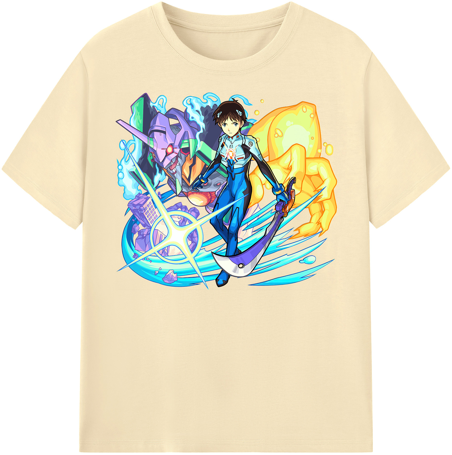 （画像用） EVA 新世紀エヴァンゲリオン 綿100％半袖Tシャツ（フロントプリント）