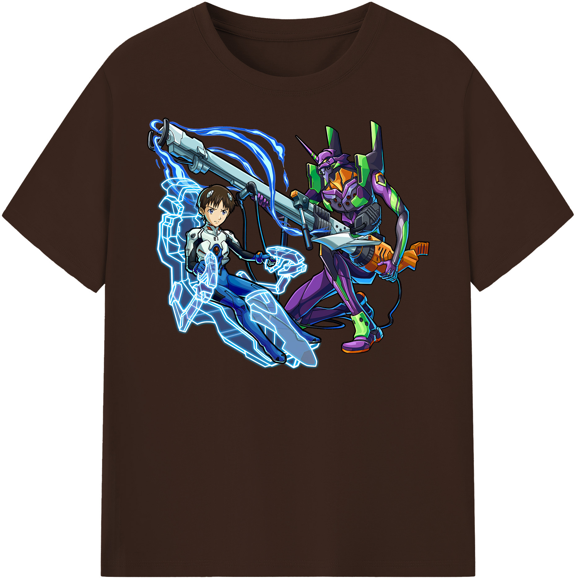 （画像用） EVA 新世紀エヴァンゲリオン 綿100％半袖Tシャツ（フロントプリント）