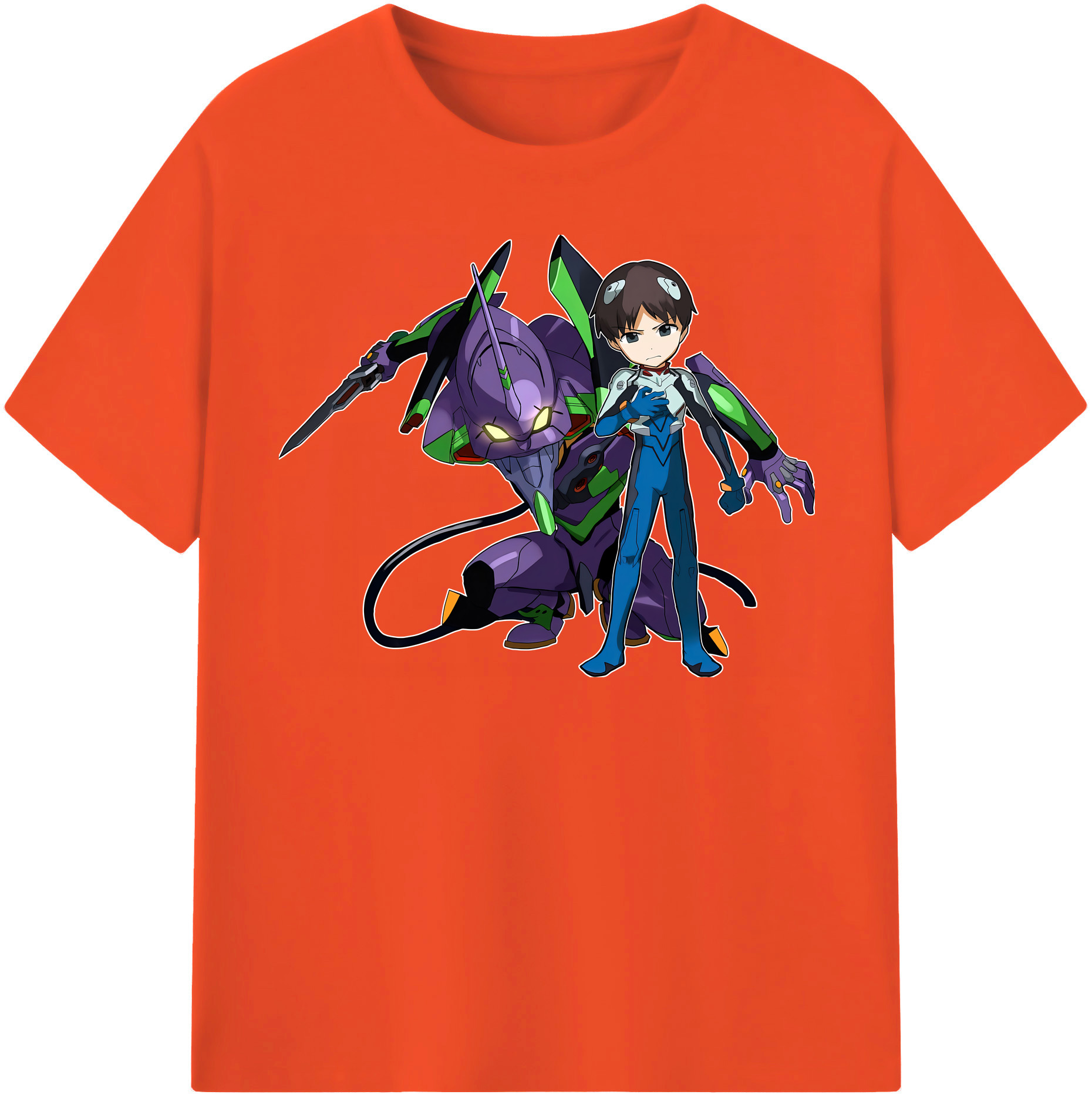 （画像用） EVA 新世紀エヴァンゲリオン 綿100％半袖Tシャツ（フロントプリント）
