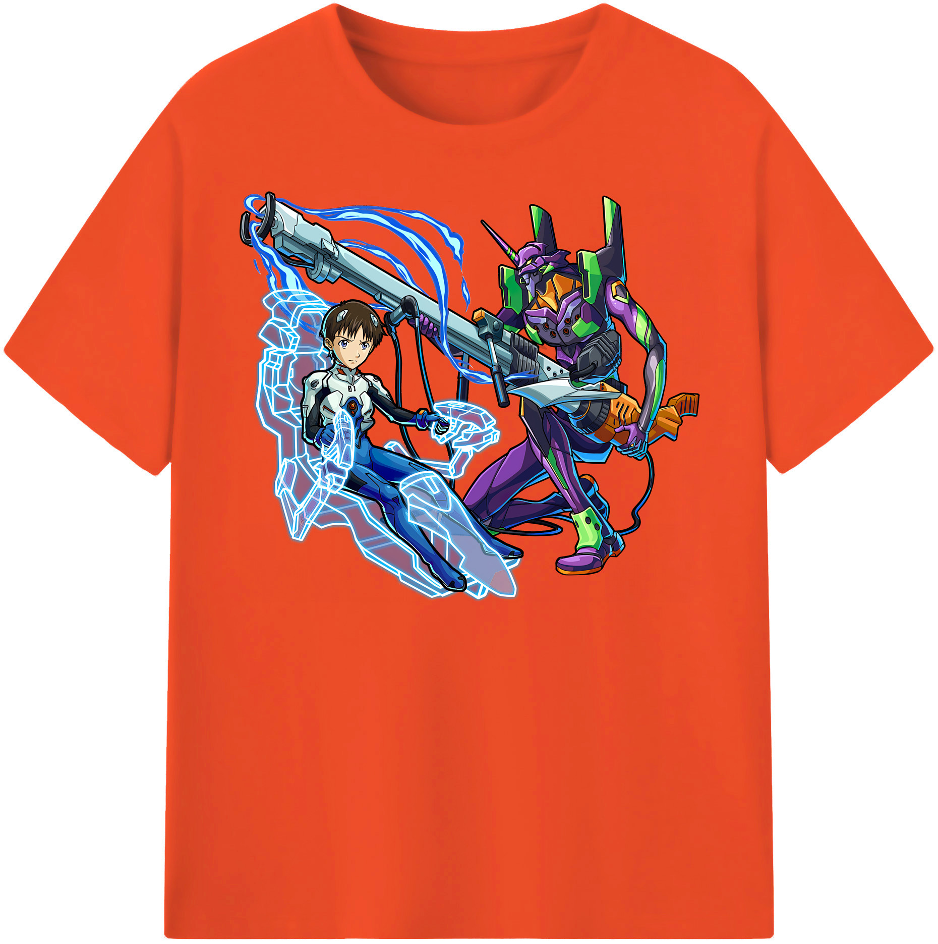 （画像用） EVA 新世紀エヴァンゲリオン 綿100％半袖Tシャツ（フロントプリント）