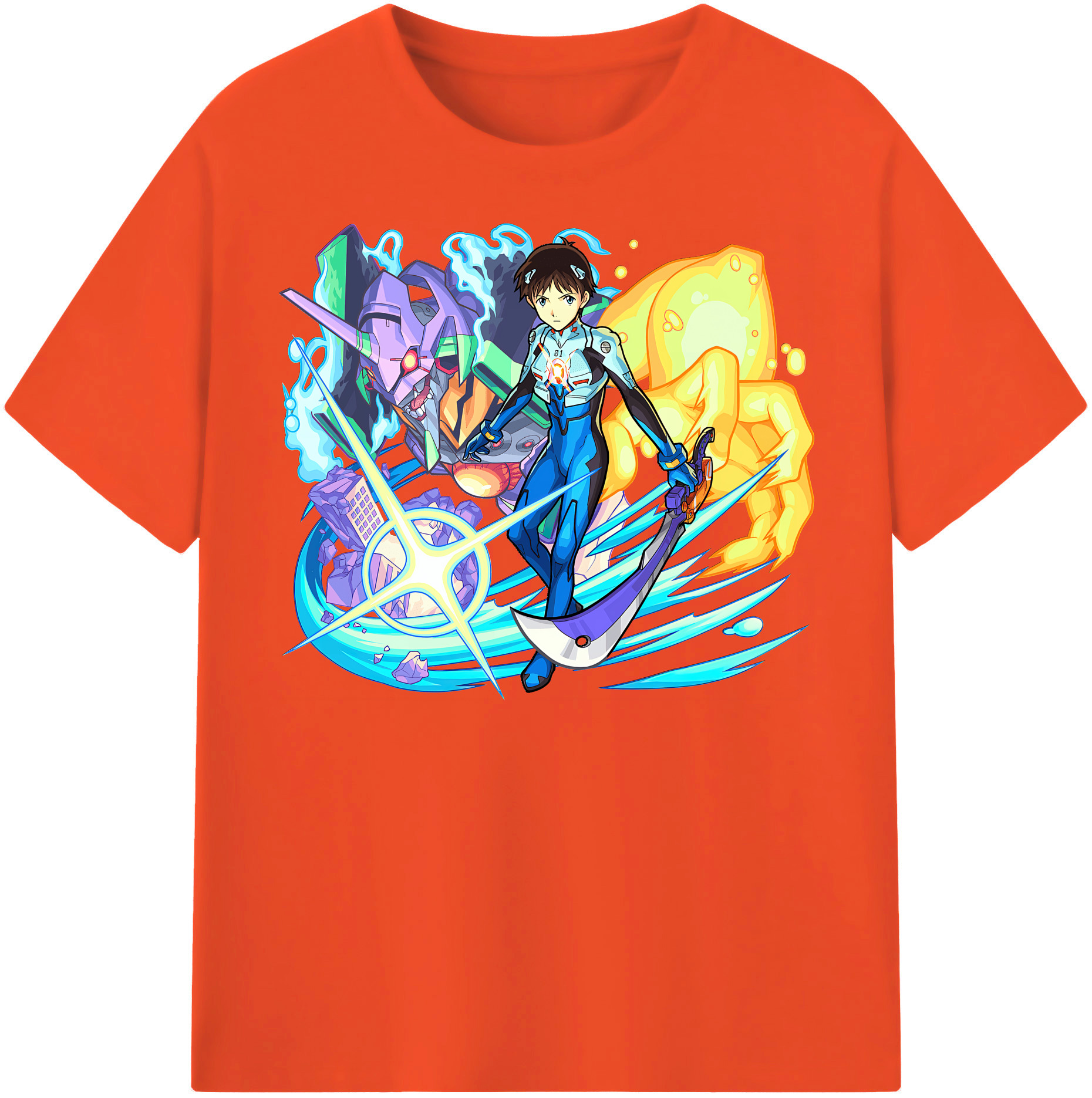（画像用） EVA 新世紀エヴァンゲリオン 綿100％半袖Tシャツ（フロントプリント）