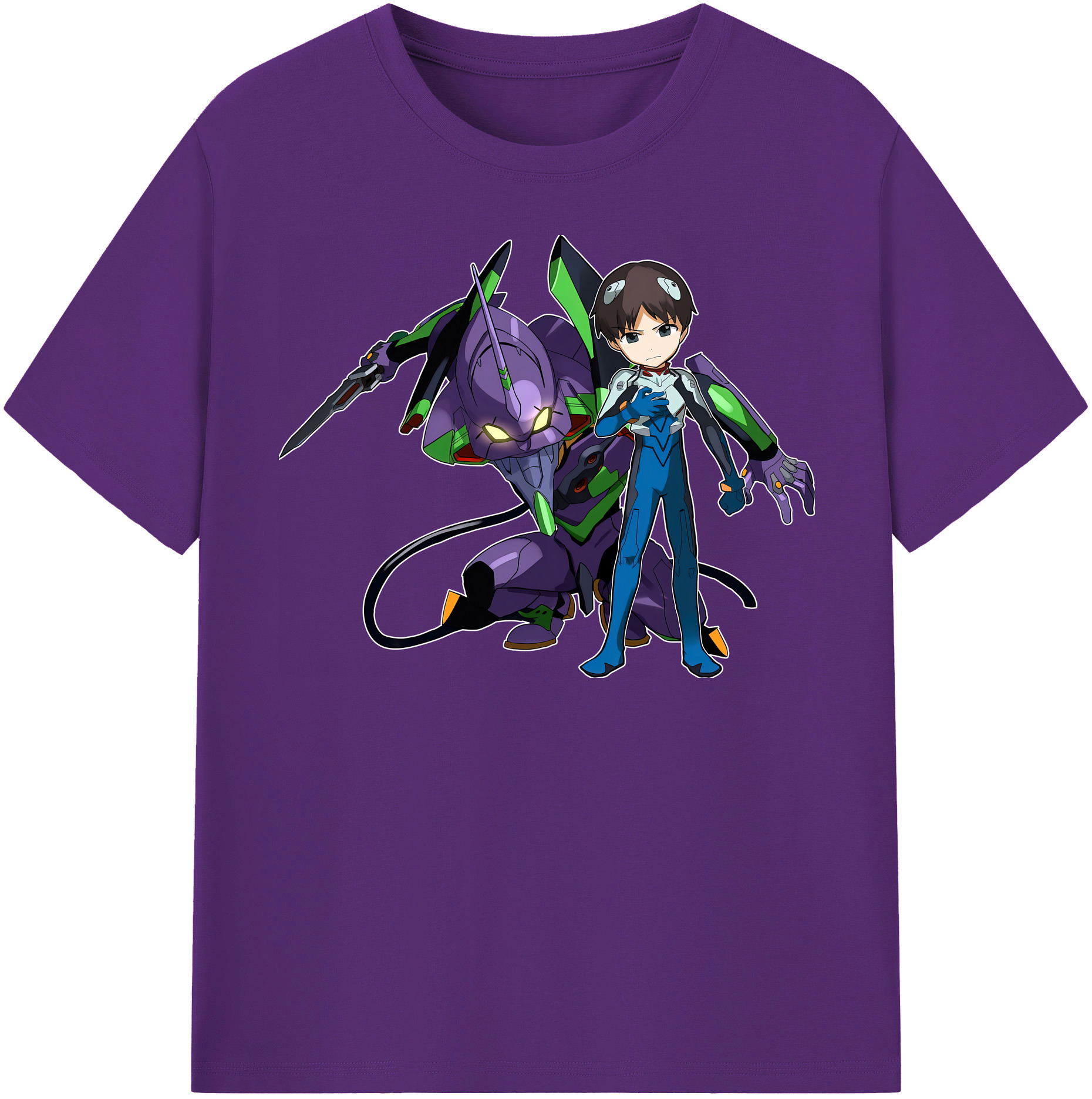 （画像用） EVA 新世紀エヴァンゲリオン 綿100％半袖Tシャツ（フロントプリント）
