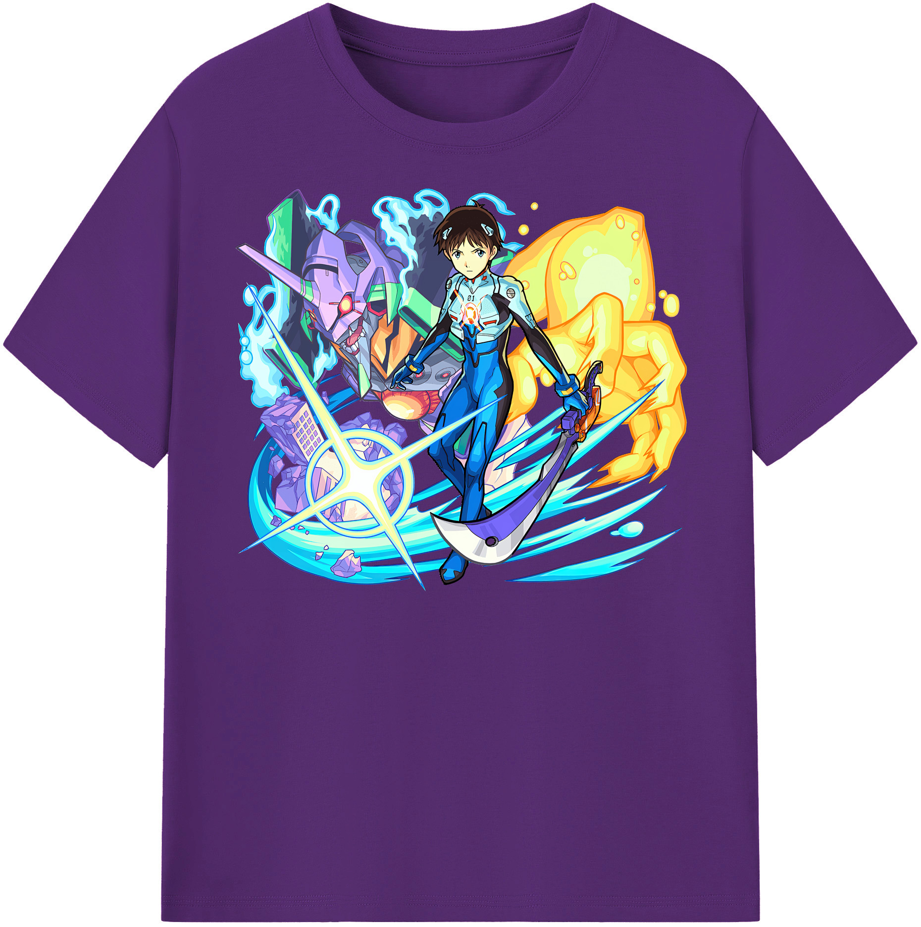 （画像用） EVA 新世紀エヴァンゲリオン 綿100％半袖Tシャツ（フロントプリント）