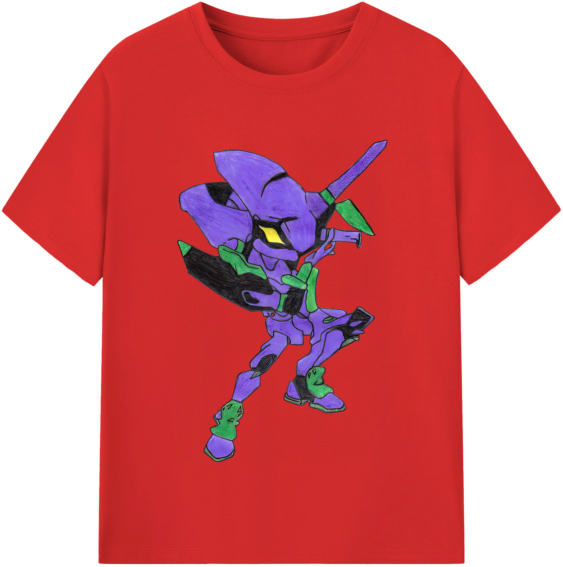 （画像用） EVA 新世紀エヴァンゲリオン 綿100％半袖Tシャツ（フロントプリント）