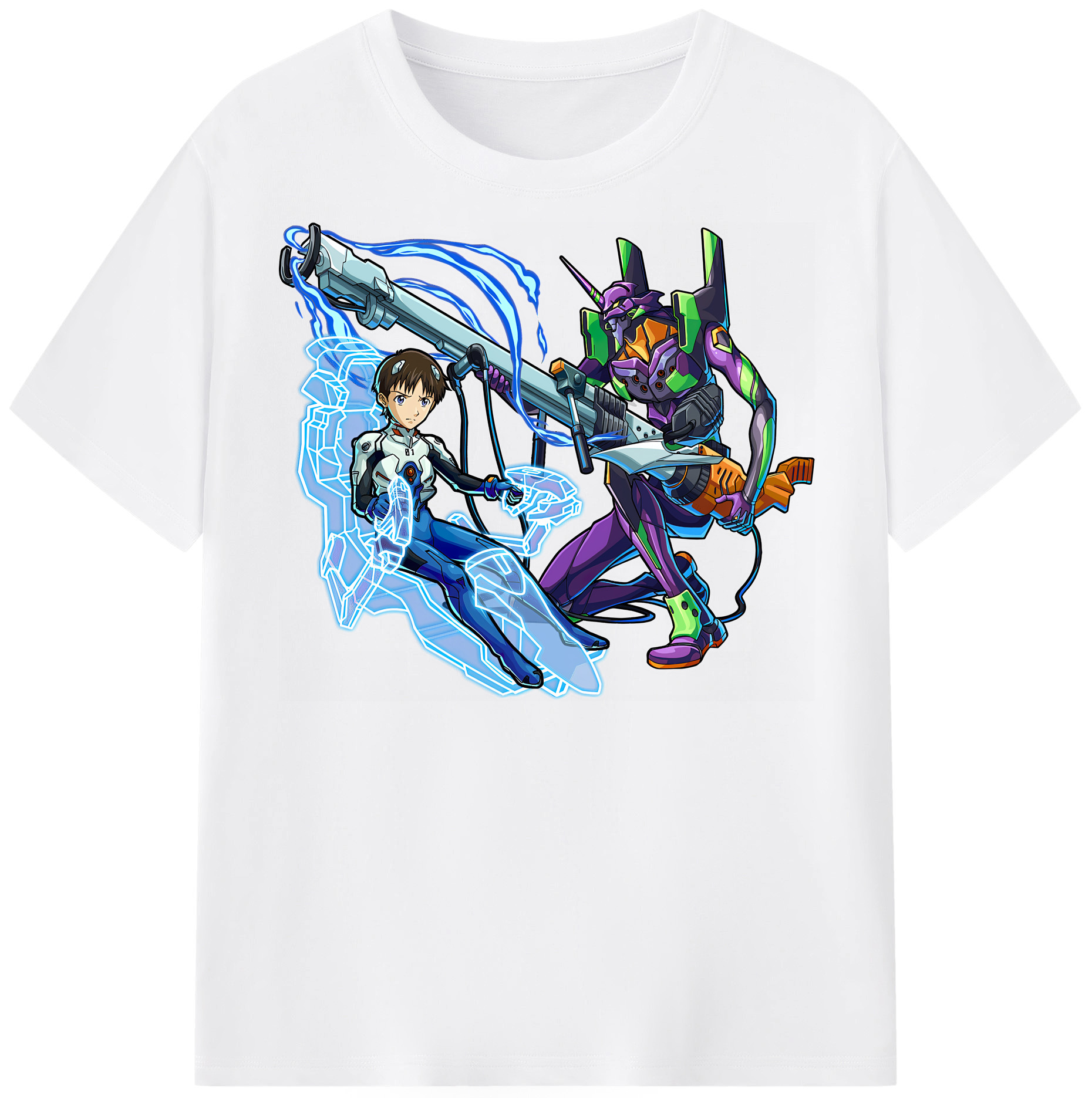 （画像用） EVA 新世紀エヴァンゲリオン 綿100％半袖Tシャツ（フロントプリント）