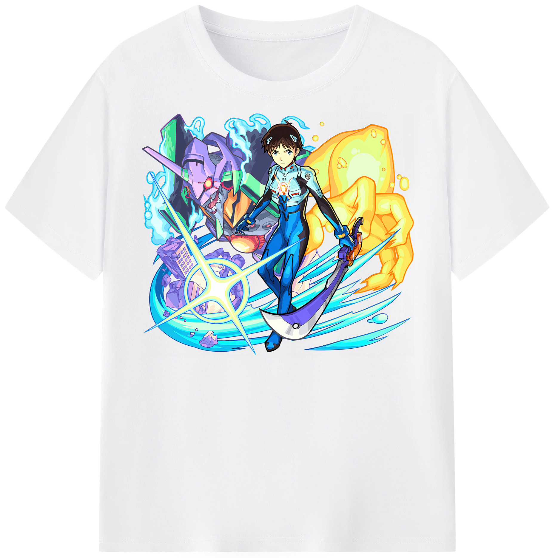 （画像用） EVA 新世紀エヴァンゲリオン 綿100％半袖Tシャツ（フロントプリント）