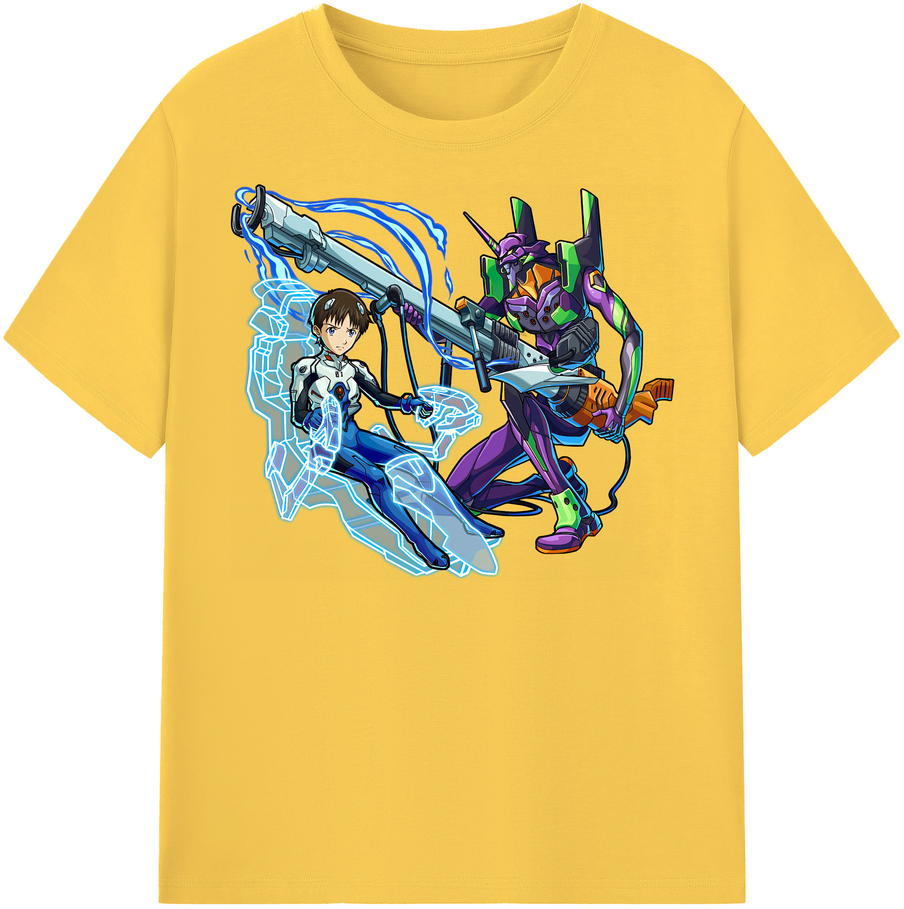 （画像用） EVA 新世紀エヴァンゲリオン 綿100％半袖Tシャツ（フロントプリント）
