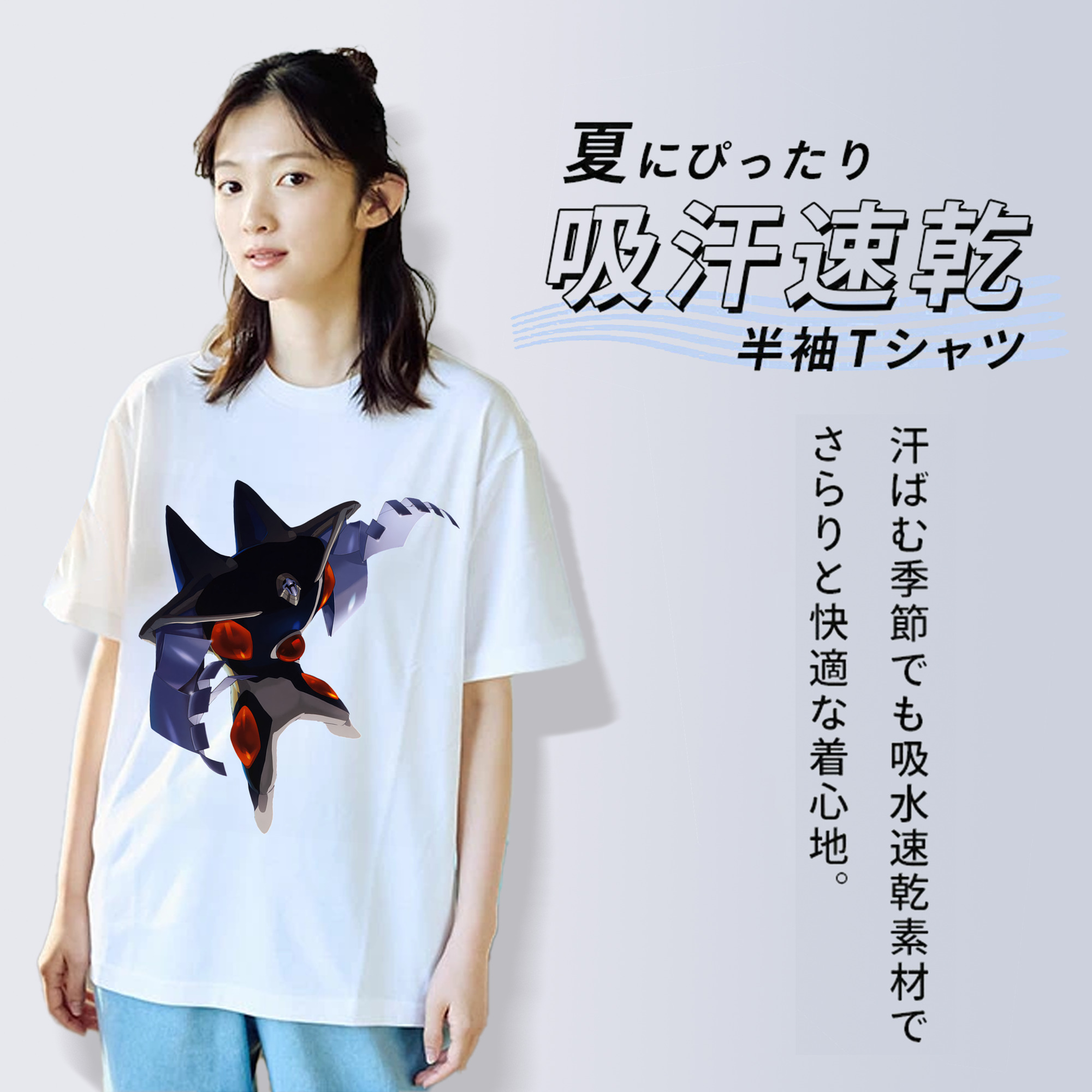 EVA 新世紀エヴァンゲリオン 綿100％半袖Tシャツ（フロントプリント）