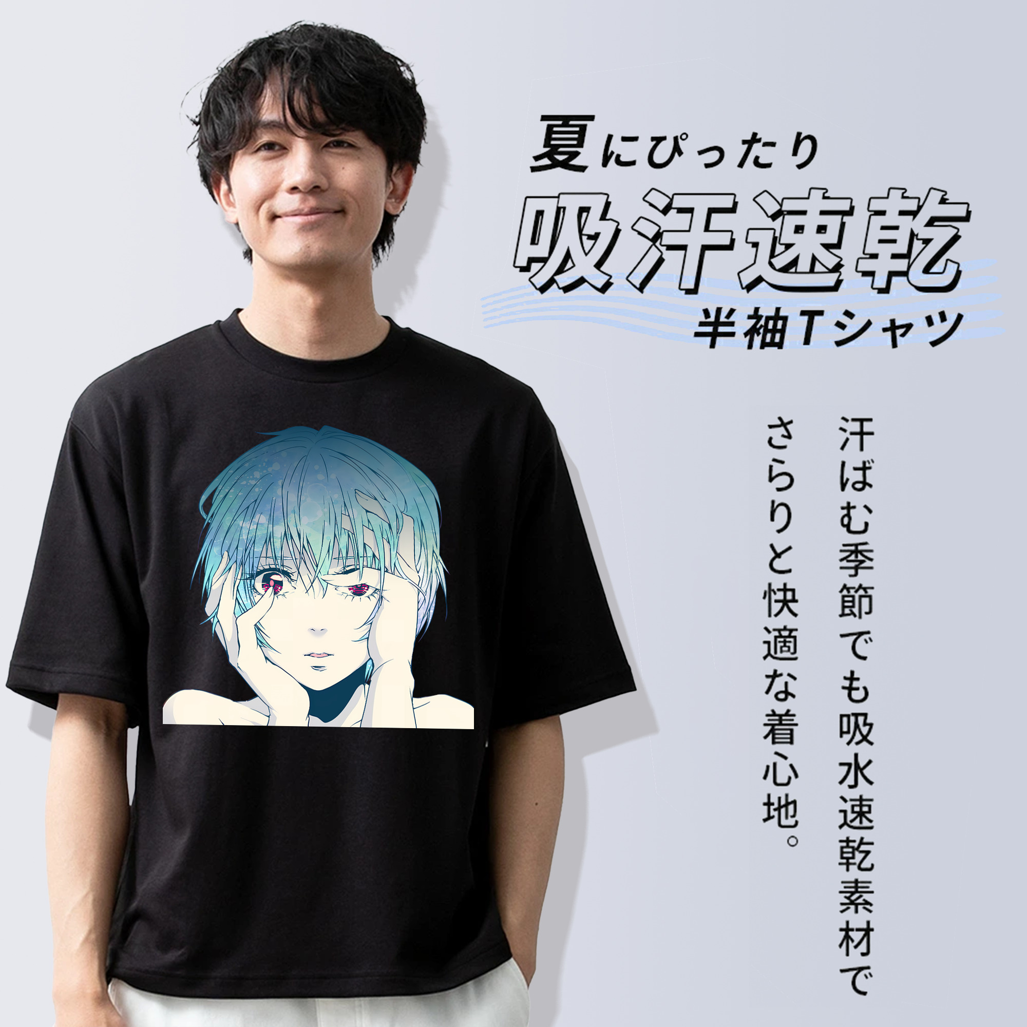 EVA 新世紀エヴァンゲリオン 綿100％半袖Tシャツ（フロントプリント）