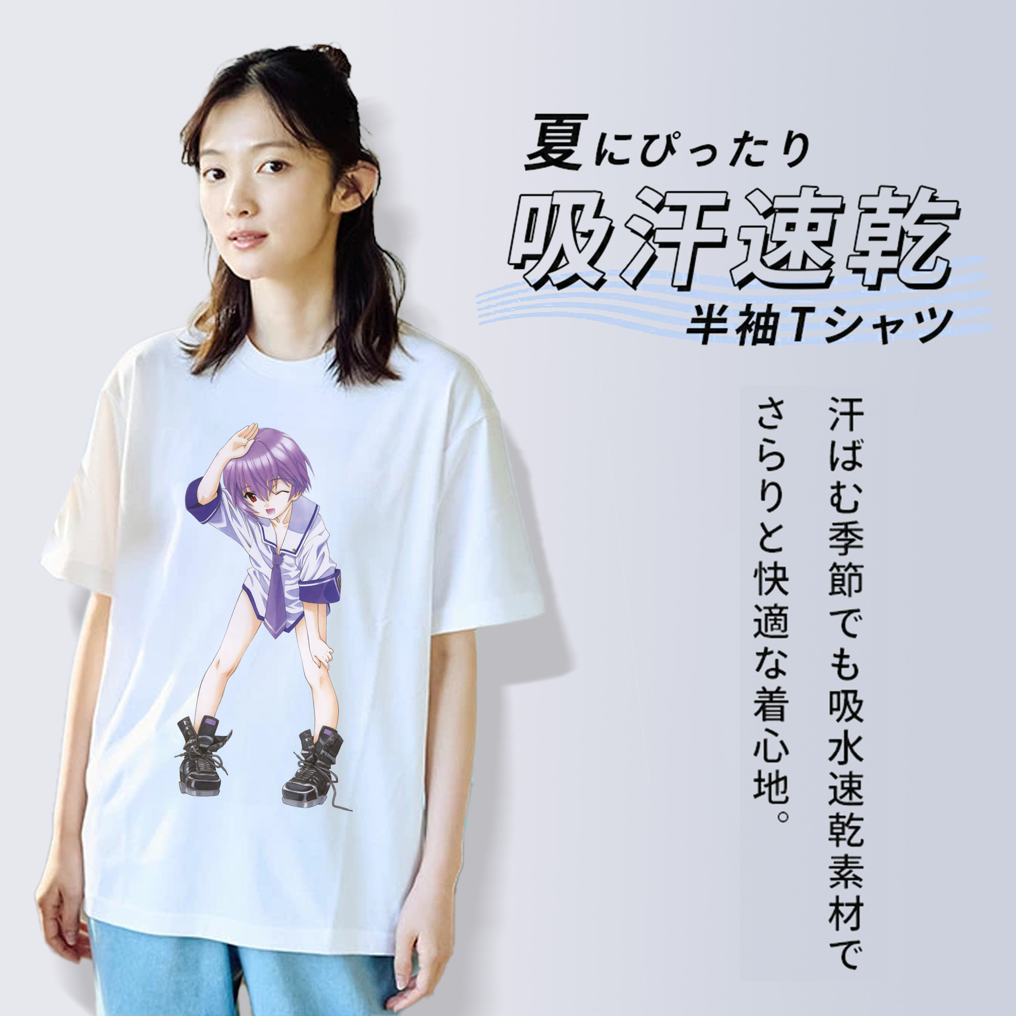 EVA 新世紀エヴァンゲリオン 綿100％半袖Tシャツ（フロントプリント）