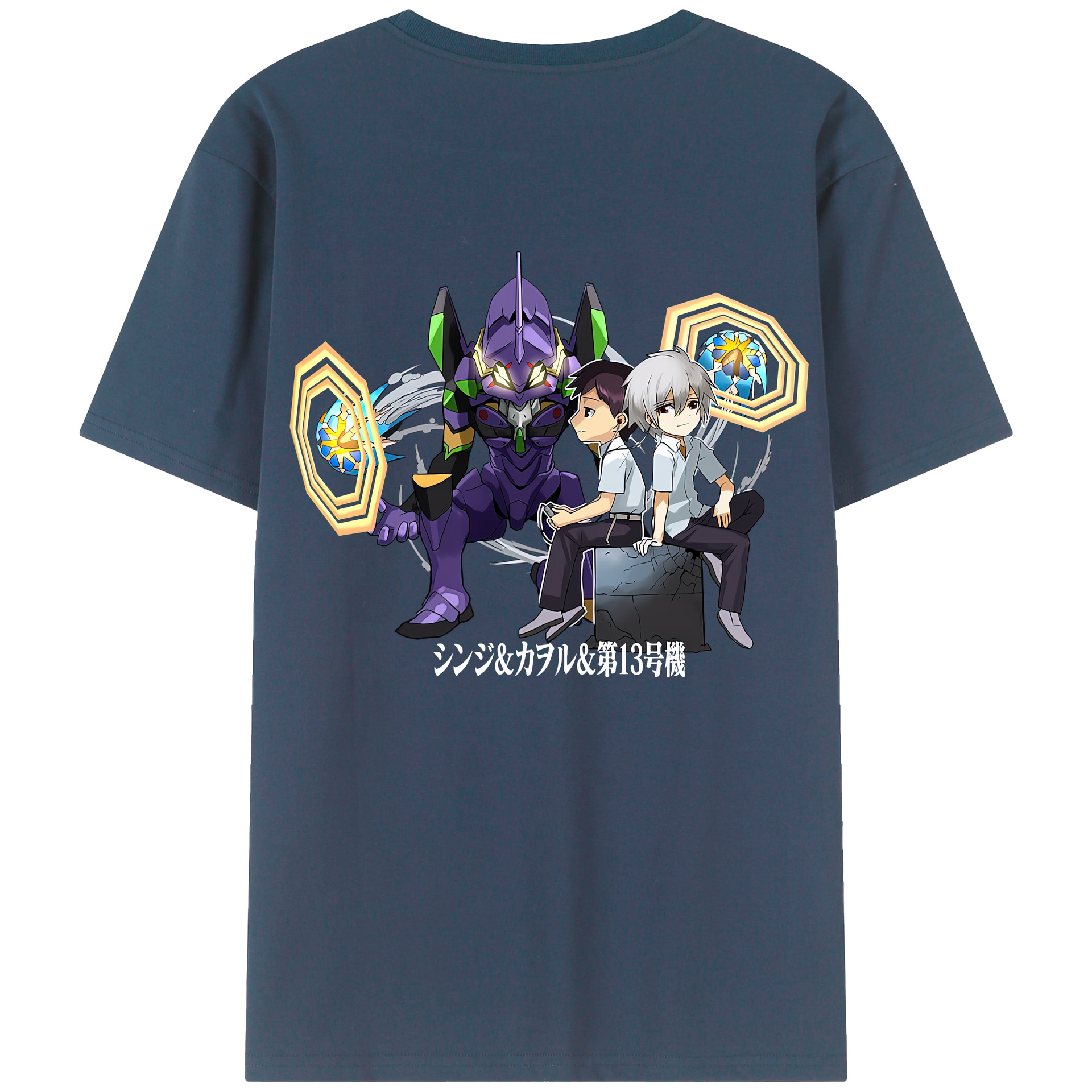 （画像用） EVA 新世紀エヴァンゲリオン 綿100％半袖Tシャツ（背面プリント）
