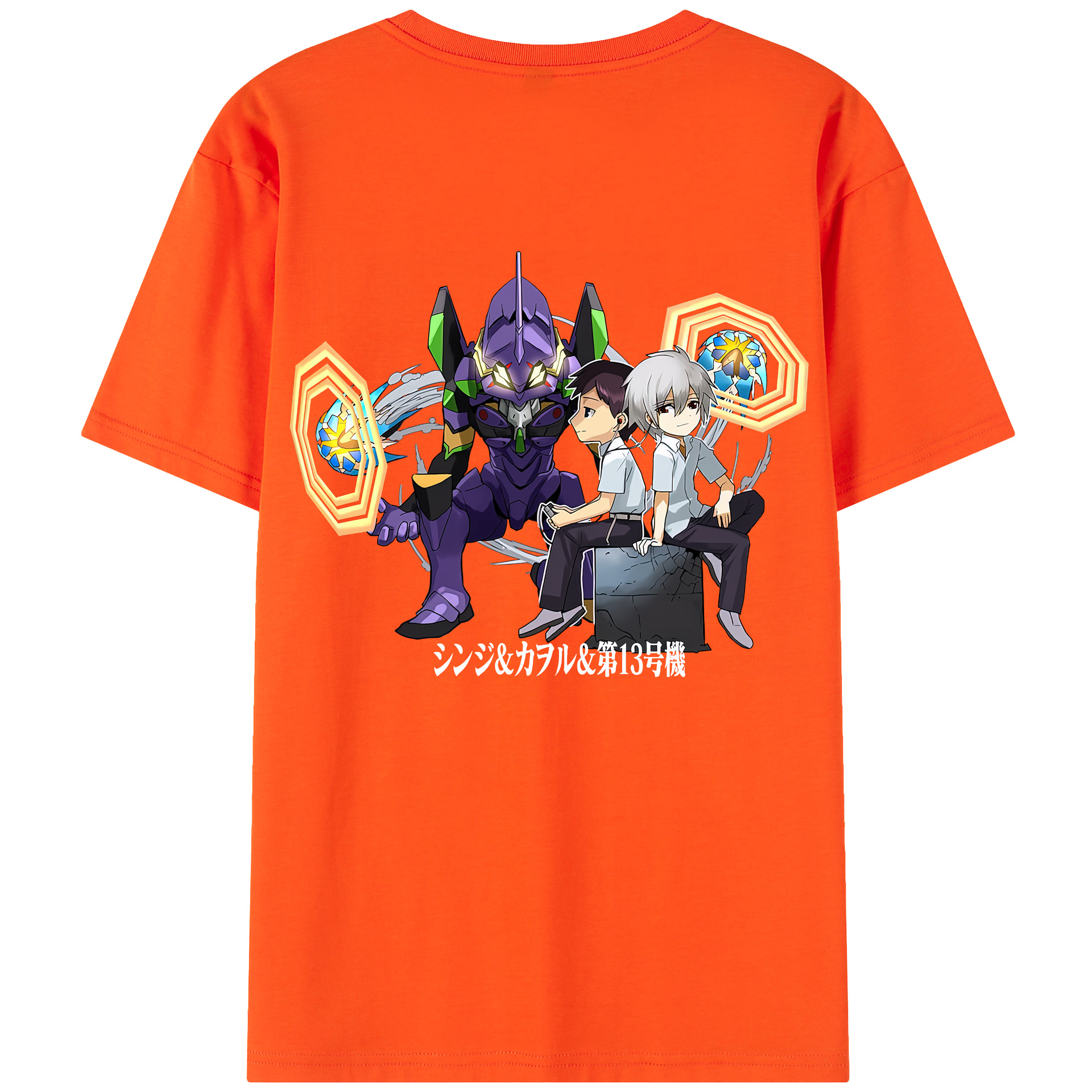 （画像用） EVA 新世紀エヴァンゲリオン 綿100％半袖Tシャツ（背面プリント）