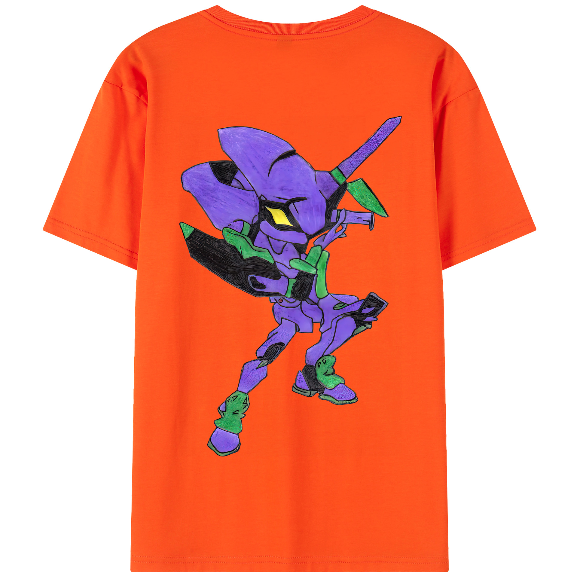 （画像用） EVA 新世紀エヴァンゲリオン 綿100％半袖Tシャツ（背面プリント）