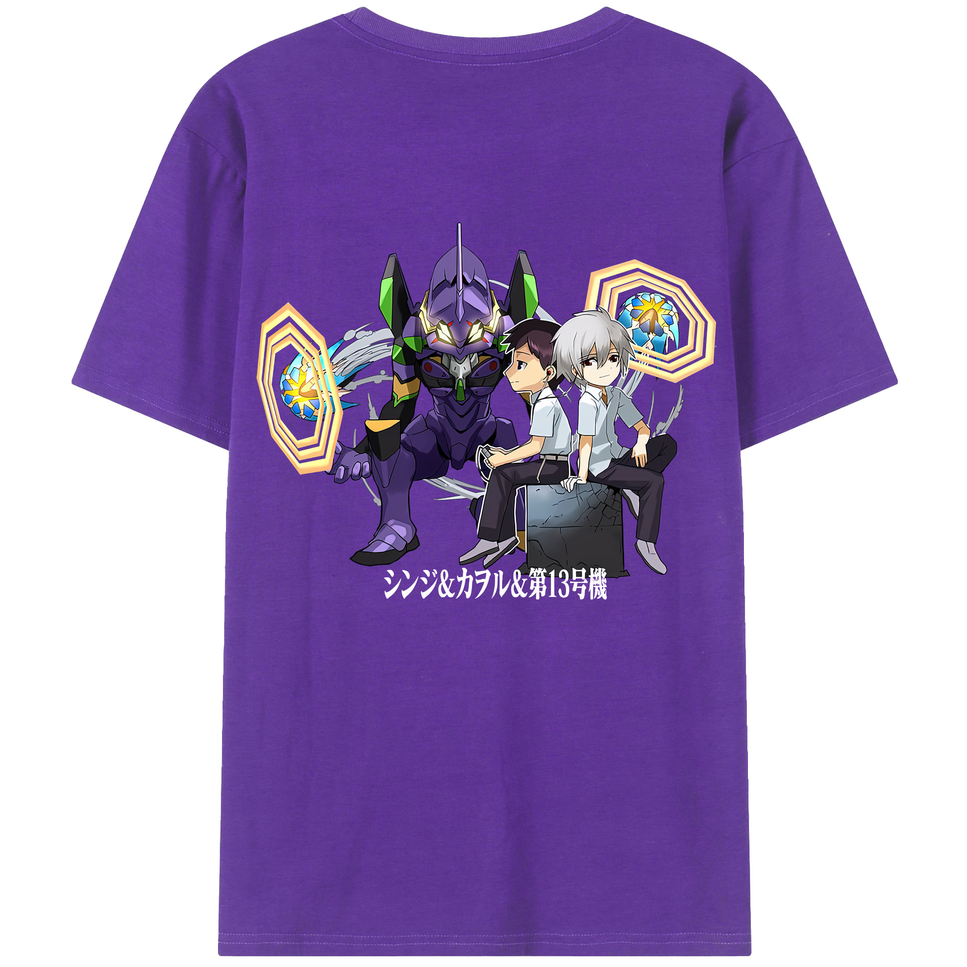 （画像用） EVA 新世紀エヴァンゲリオン 綿100％半袖Tシャツ（背面プリント）