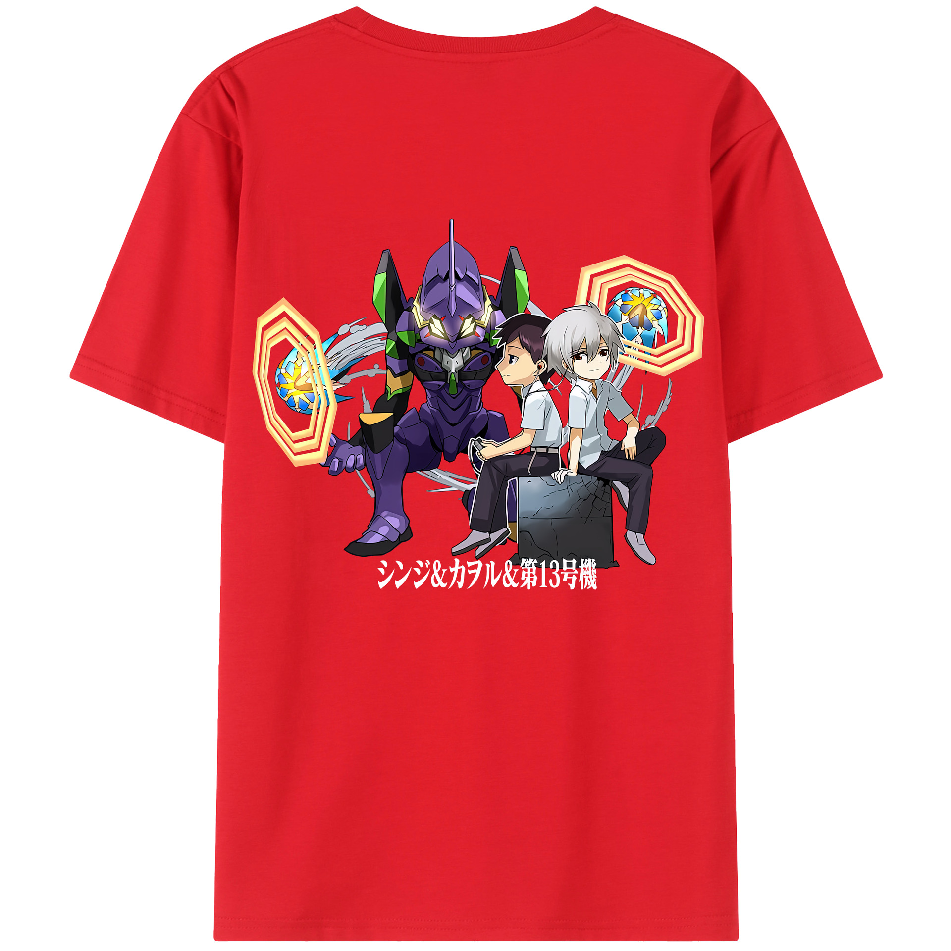 （画像用） EVA 新世紀エヴァンゲリオン 綿100％半袖Tシャツ（背面プリント）