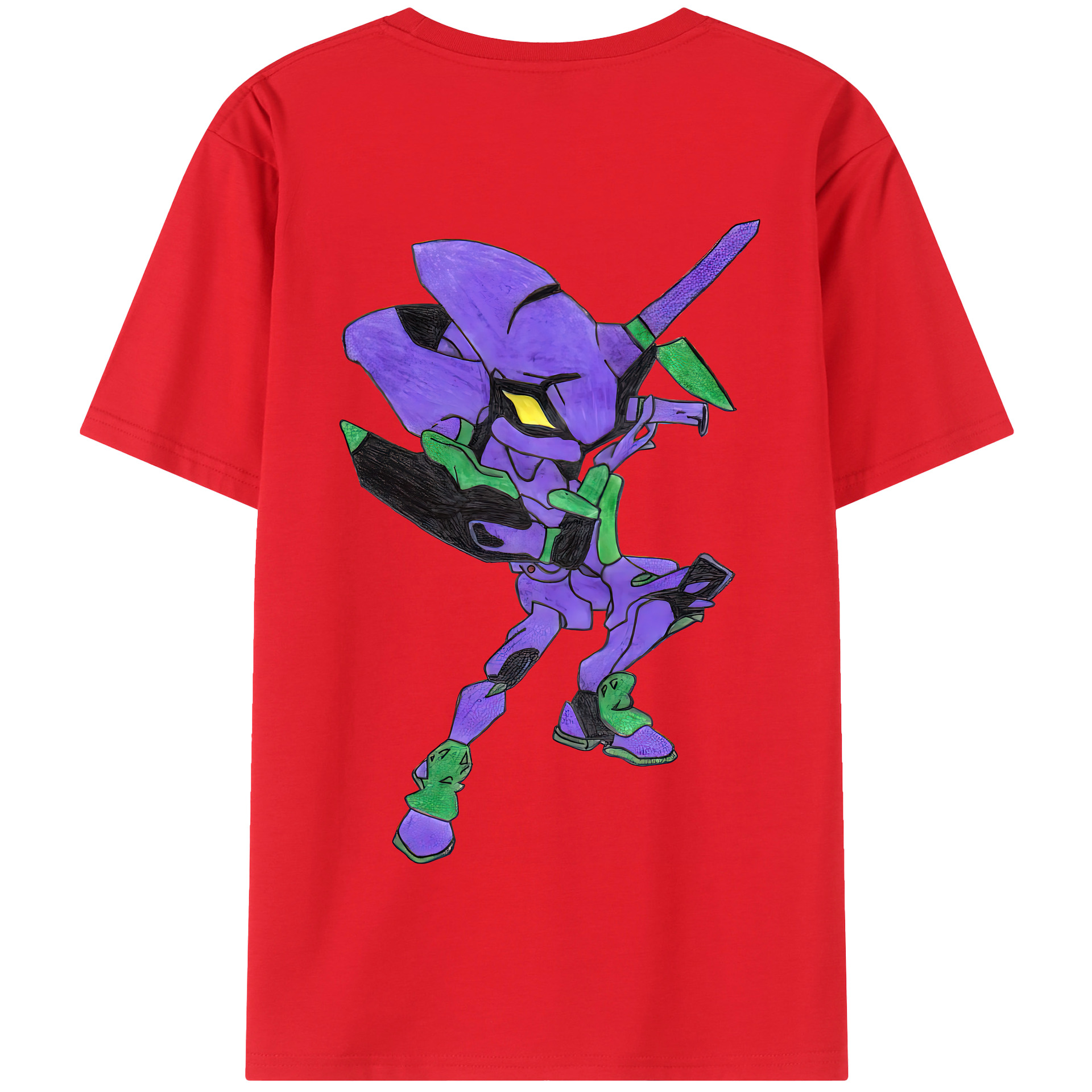 （画像用） EVA 新世紀エヴァンゲリオン 綿100％半袖Tシャツ（背面プリント）