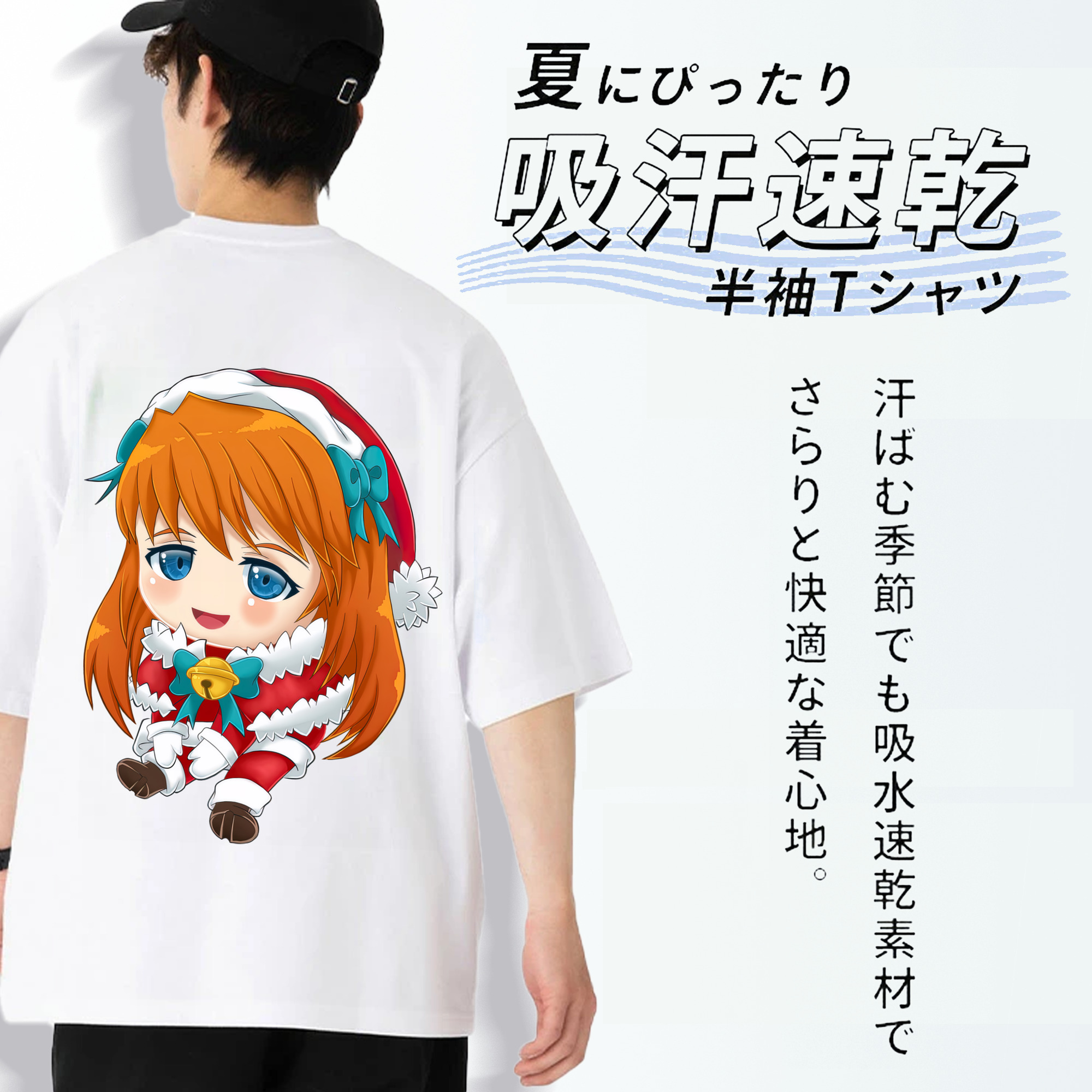 EVA 新世紀エヴァンゲリオン 綿100％半袖Tシャツ（背面プリント）