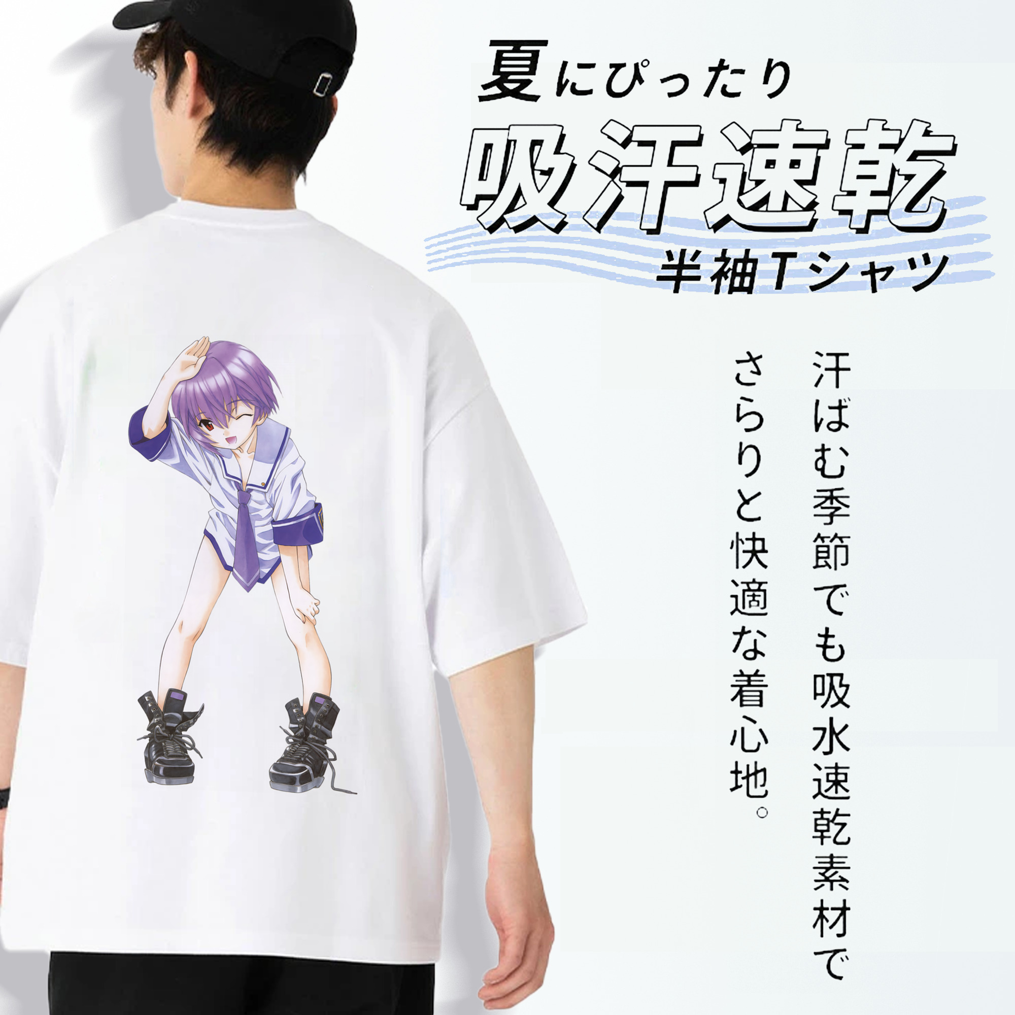 EVA 新世紀エヴァンゲリオン 綿100％半袖Tシャツ（背面プリント）