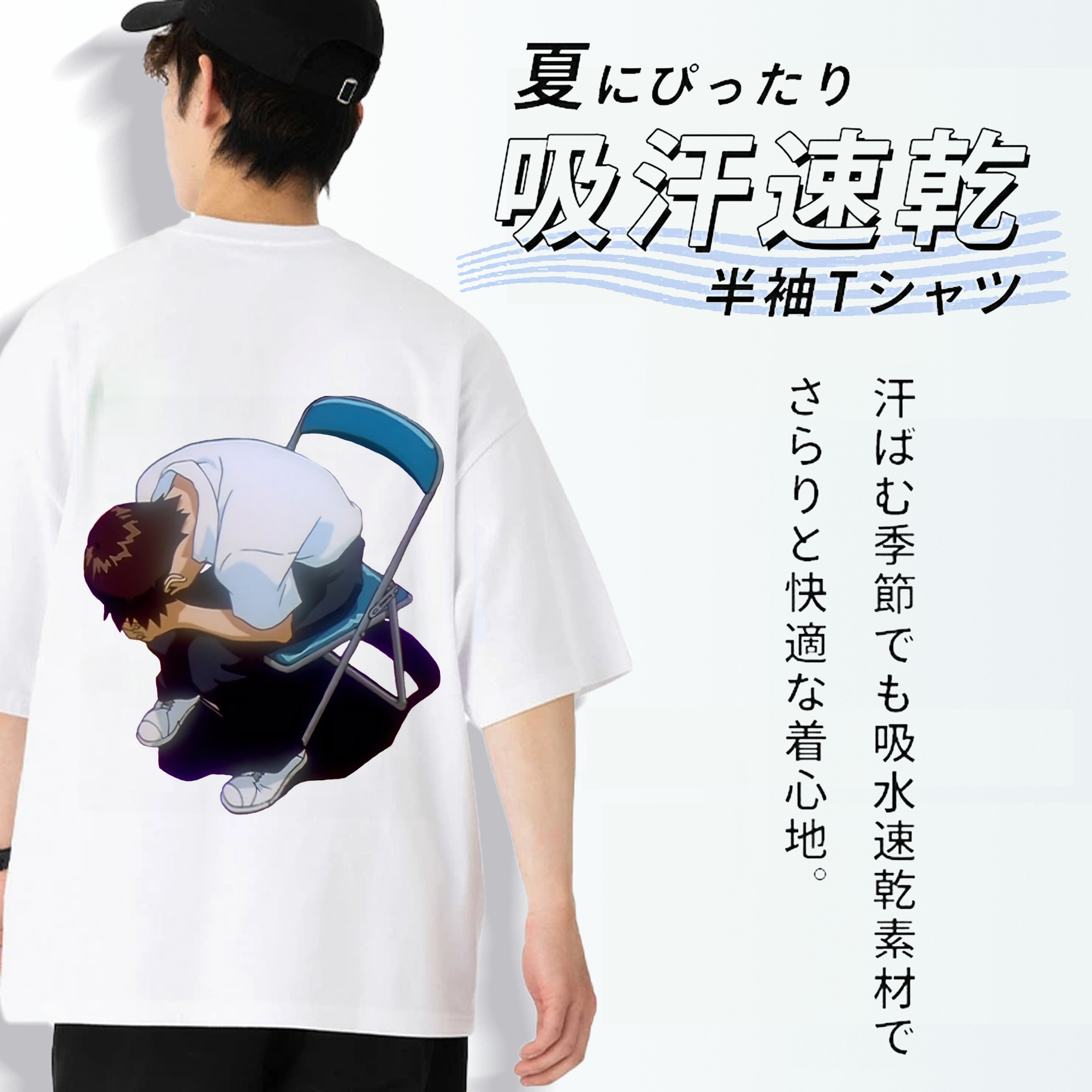 EVA 新世紀エヴァンゲリオン 綿100％半袖Tシャツ（背面プリント）