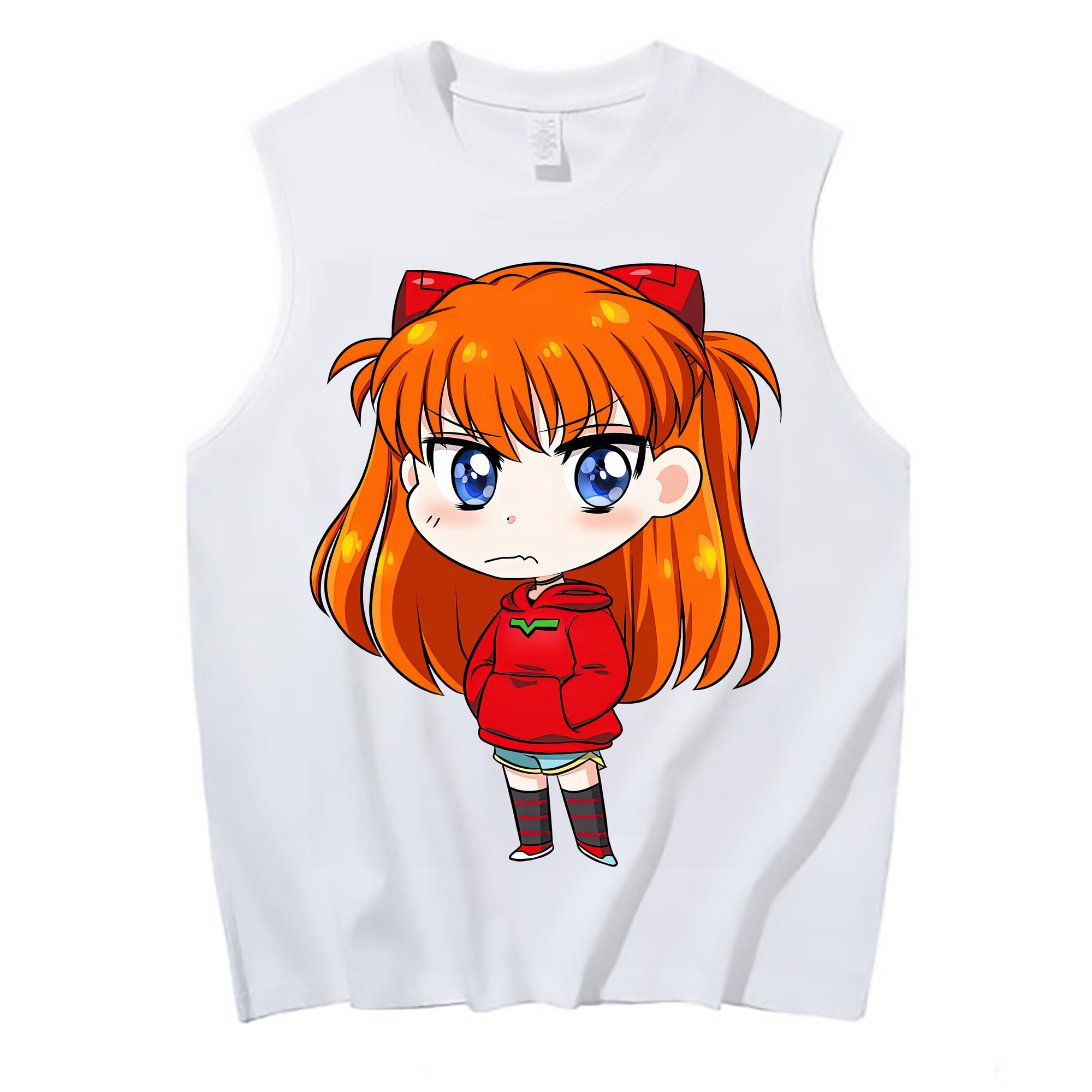 （画像用） EVA 新世紀エヴァンゲリオン コットン100％タンクトップ（フロントプリント）