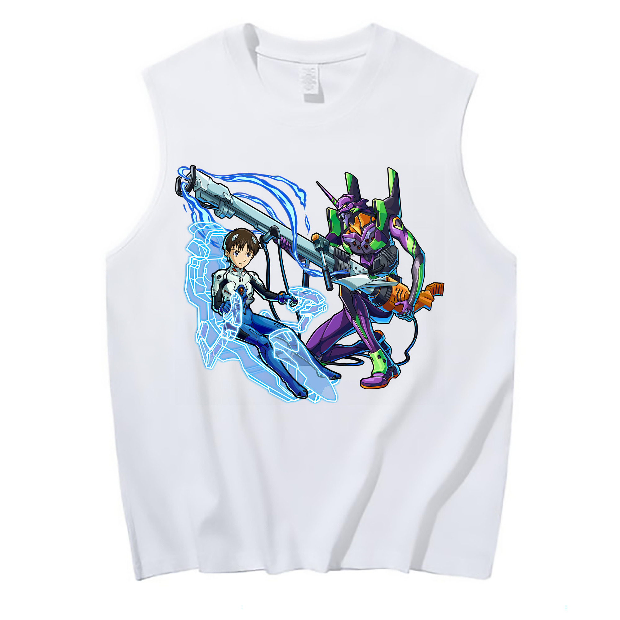 （画像用） EVA 新世紀エヴァンゲリオン コットン100％タンクトップ（フロントプリント）