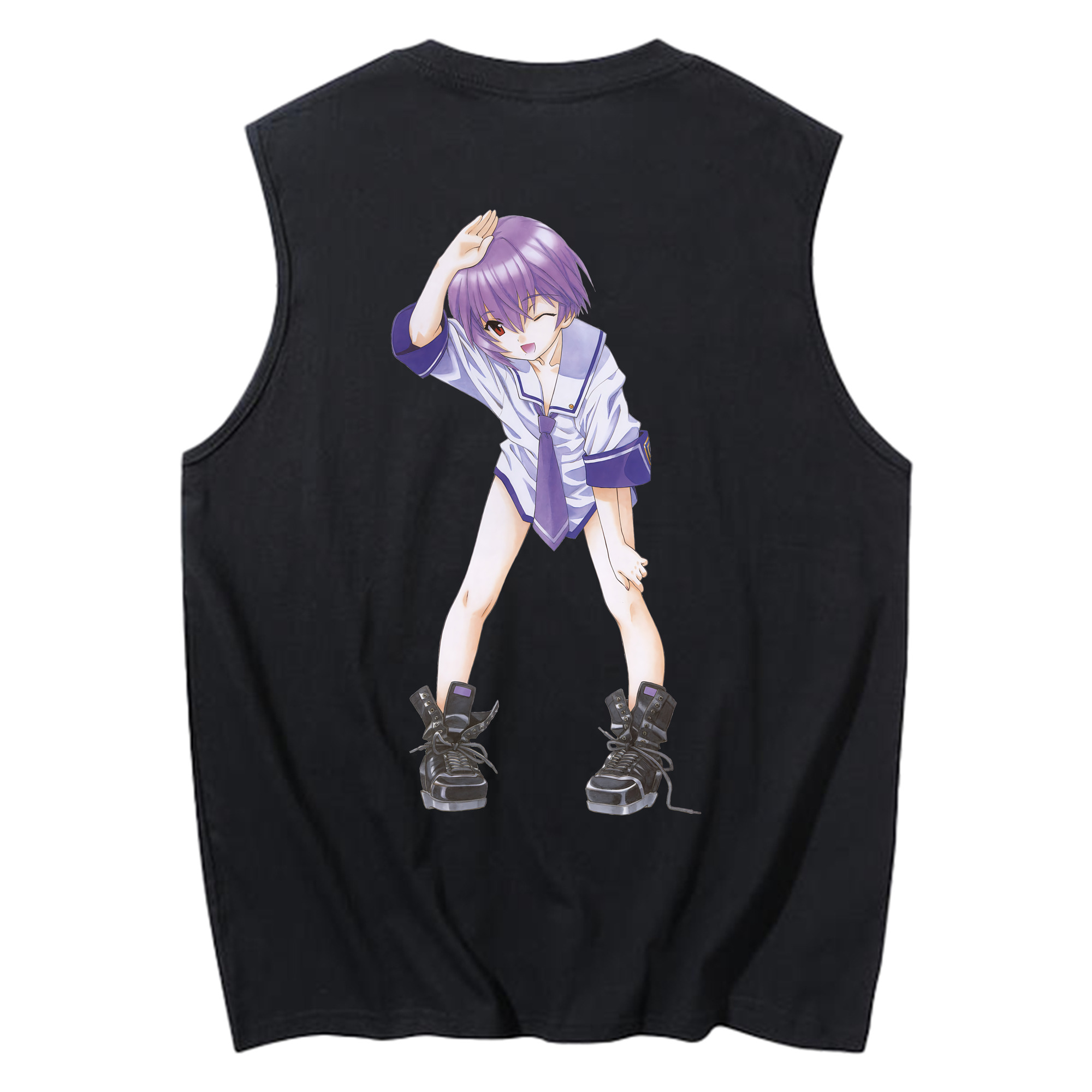 （画像用） EVA 新世紀エヴァンゲリオン コットン100％タンクトップ（背面プリント）