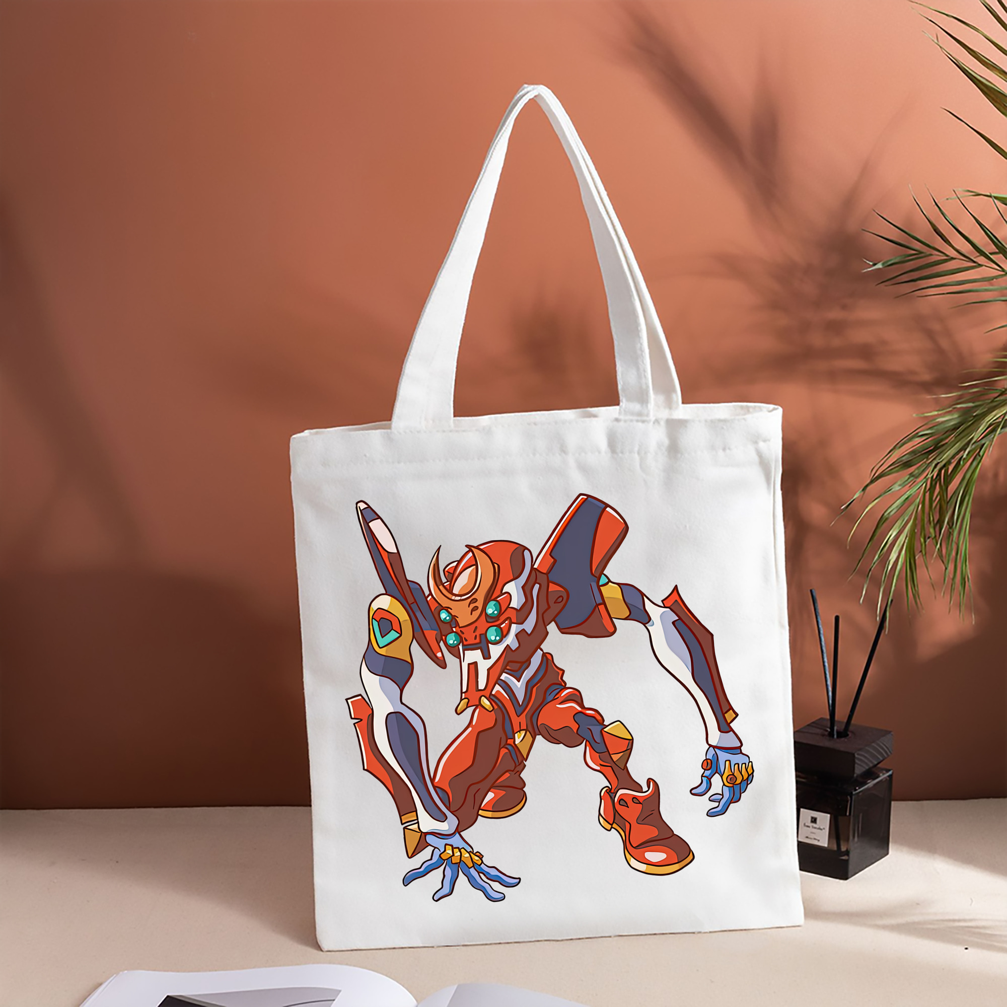 EVA 新世紀エヴァンゲリオン 縦型キャンバス生地手提げバッグ　トートバッグ
