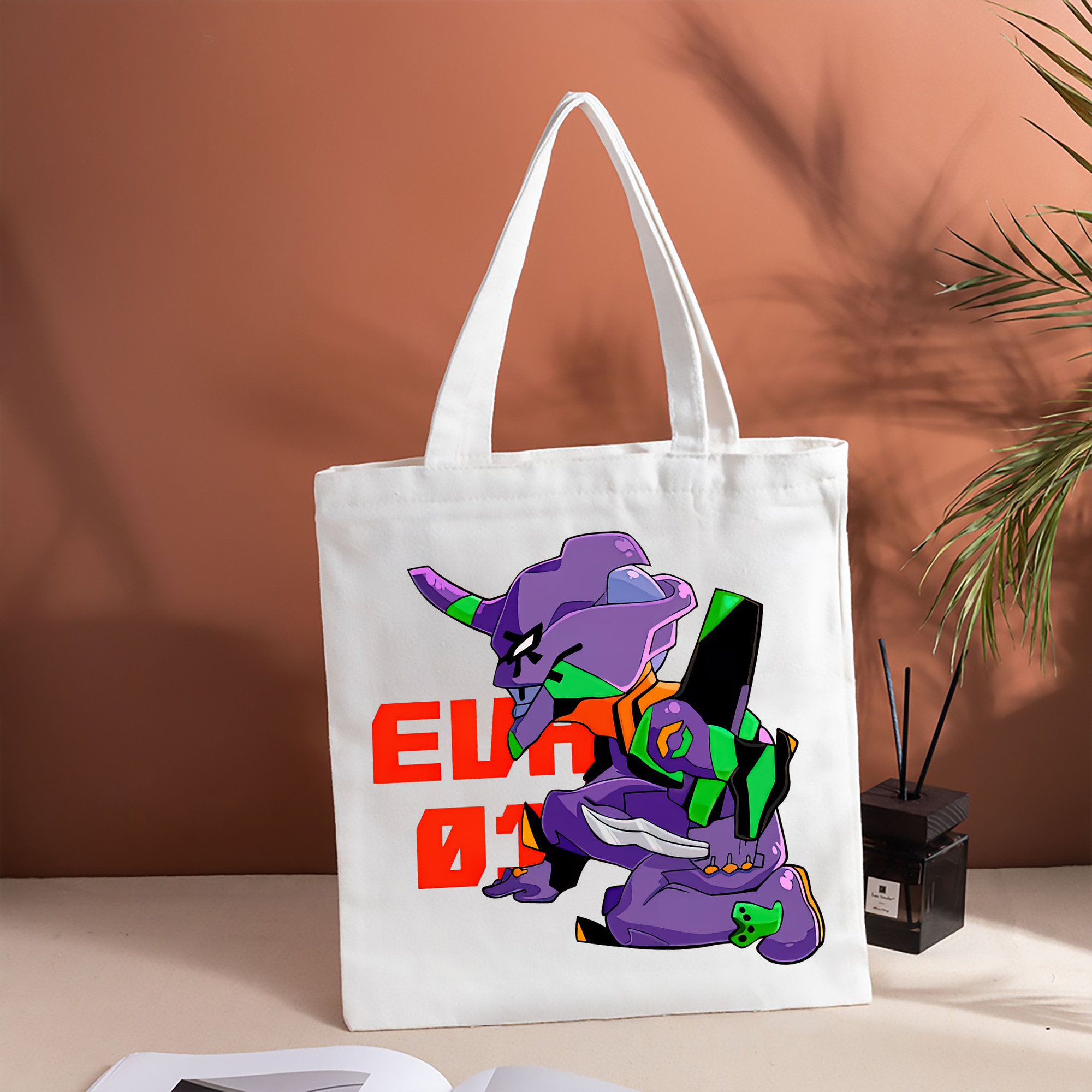 EVA 新世紀エヴァンゲリオン 縦型キャンバス生地手提げバッグ　トートバッグ