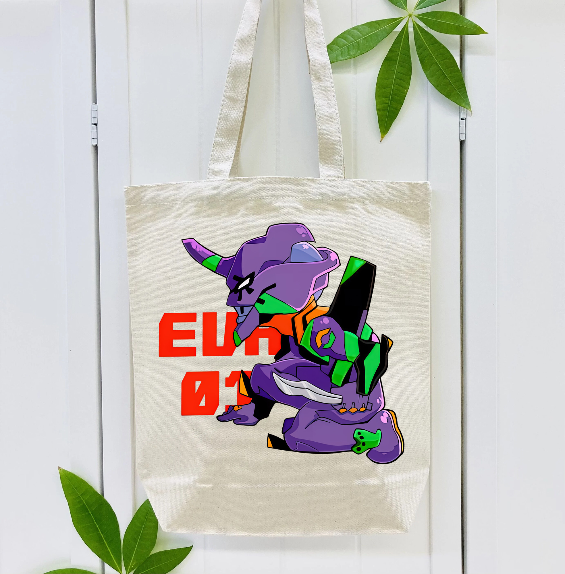 EVA 新世紀エヴァンゲリオン 縦型キャンバス生地手提げバッグ　トートバッグ