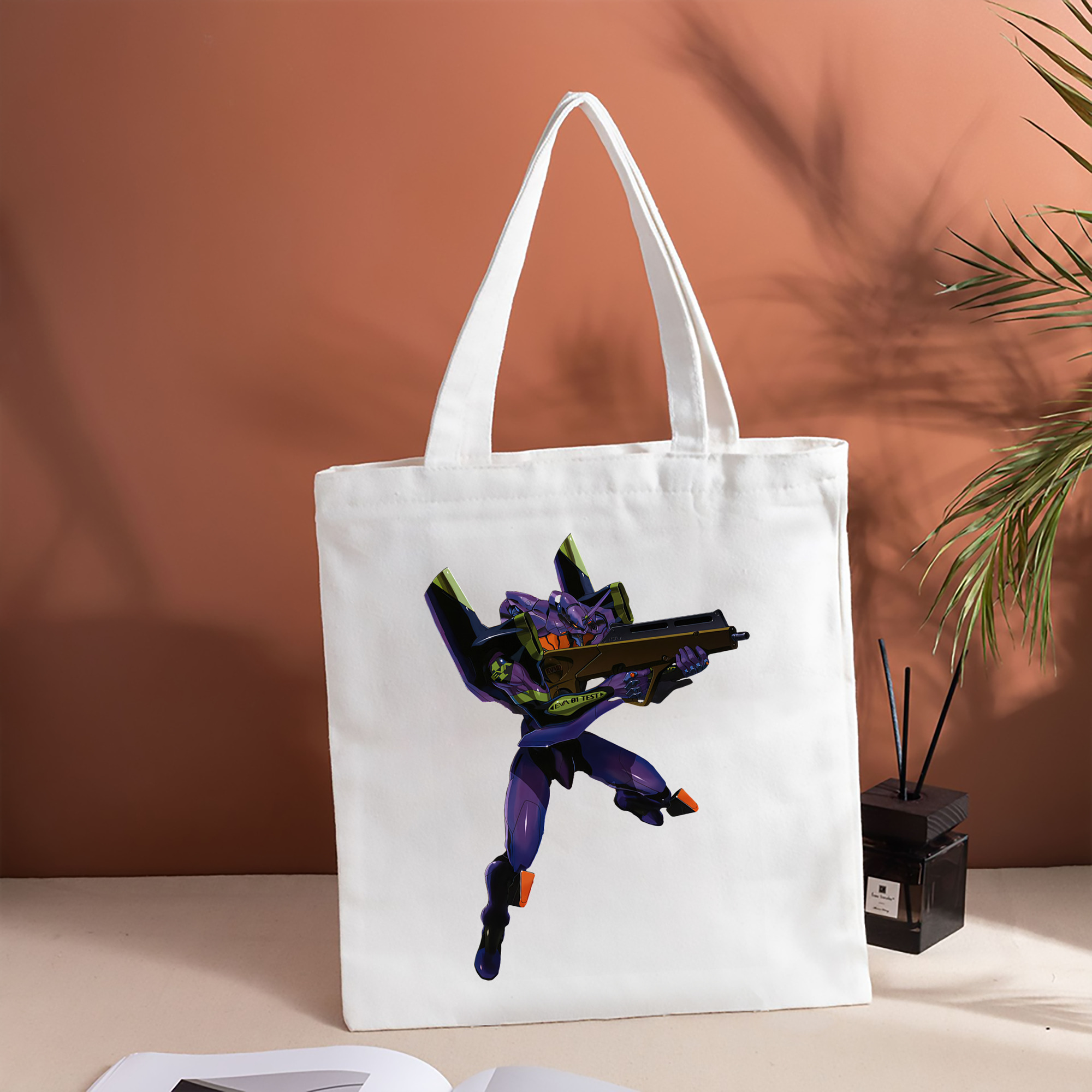 EVA 新世紀エヴァンゲリオン 縦型キャンバス生地手提げバッグ　トートバッグ
