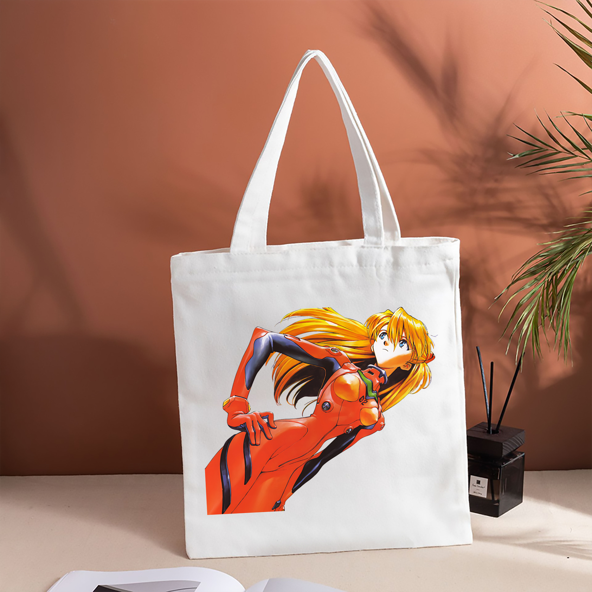 EVA 新世紀エヴァンゲリオン 縦型キャンバス生地手提げバッグ　トートバッグ