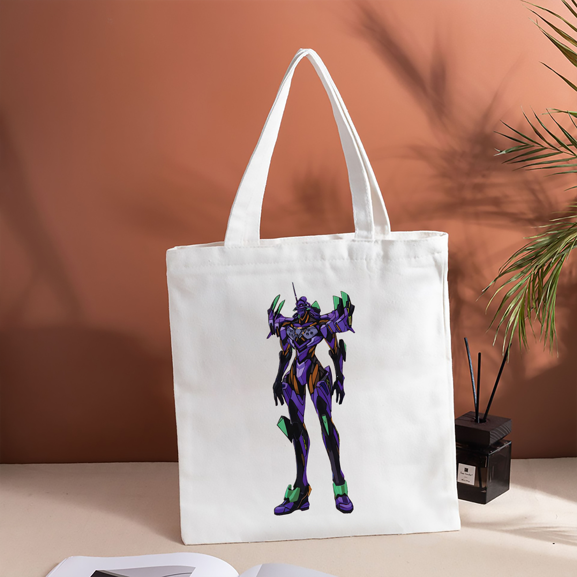 EVA 新世紀エヴァンゲリオン 縦型キャンバス生地手提げバッグ　トートバッグ