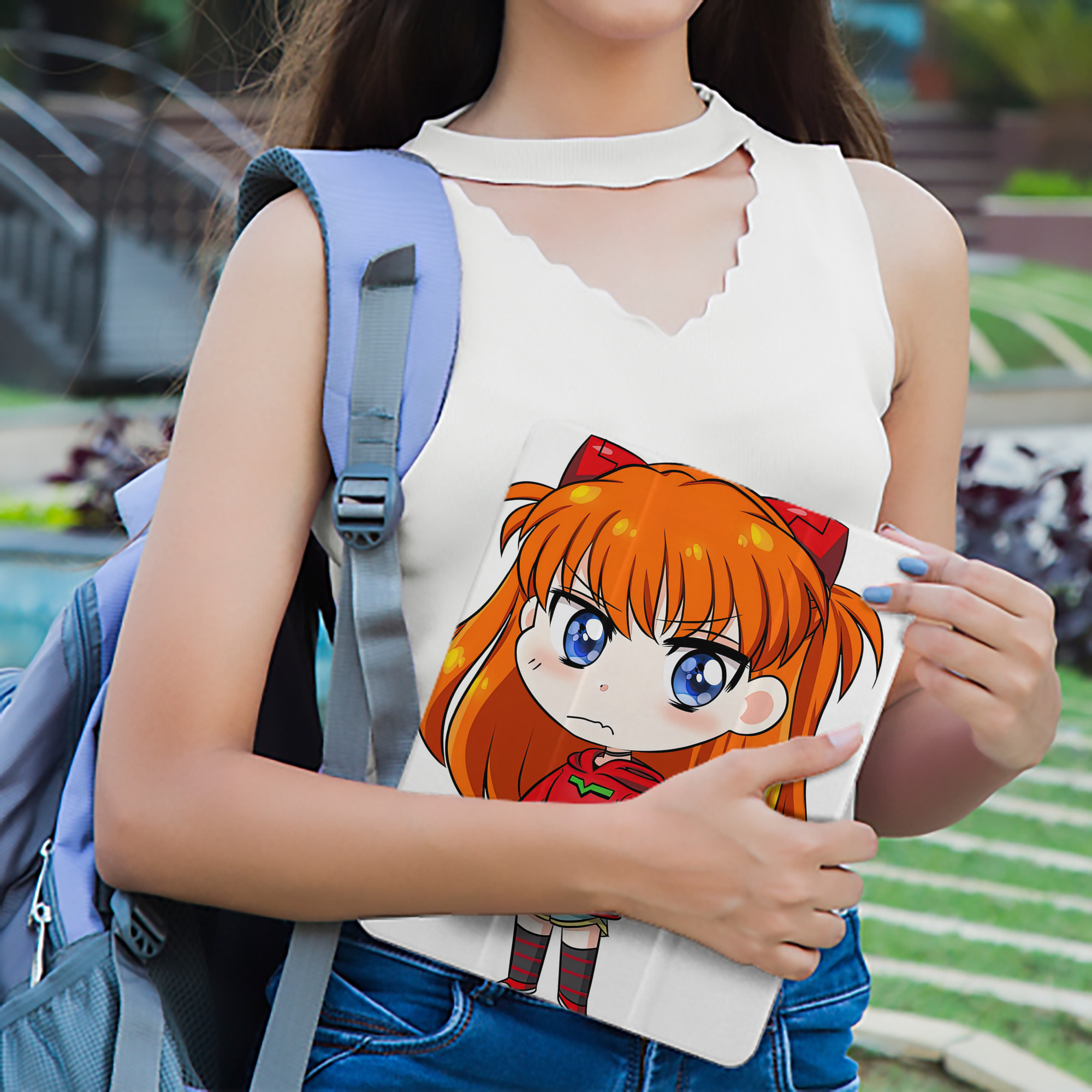 EVA 新世紀エヴァンゲリオン IPad ケース ペン収納付き 三つ折りスタンド PUレザー×シリコン 対応機種9.5/10.5/10.9インチ