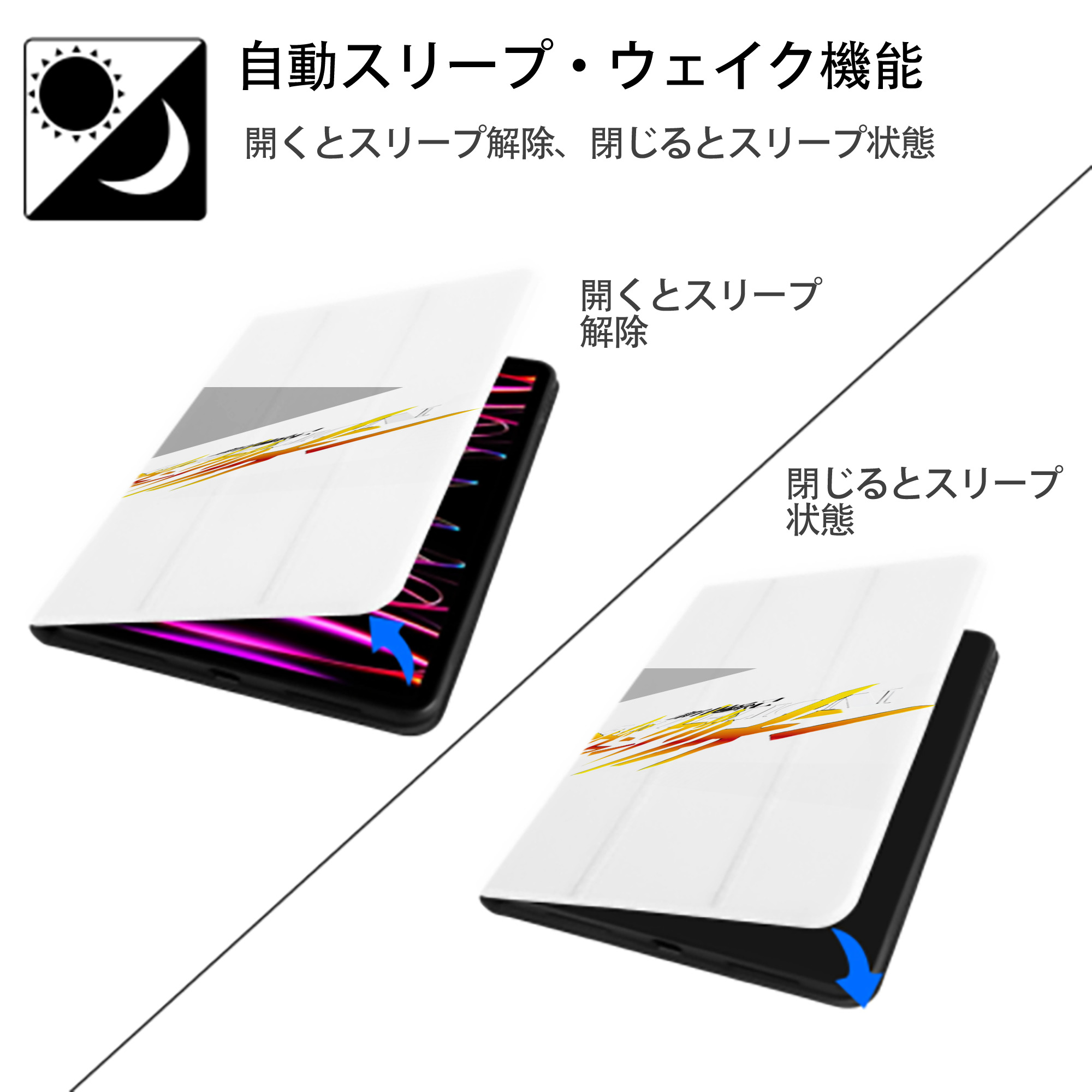 EVA 新世紀エヴァンゲリオン IPad ケース ペン収納付き 三つ折りスタンド PUレザー×シリコン 対応機種9.5/10.5/10.9インチ