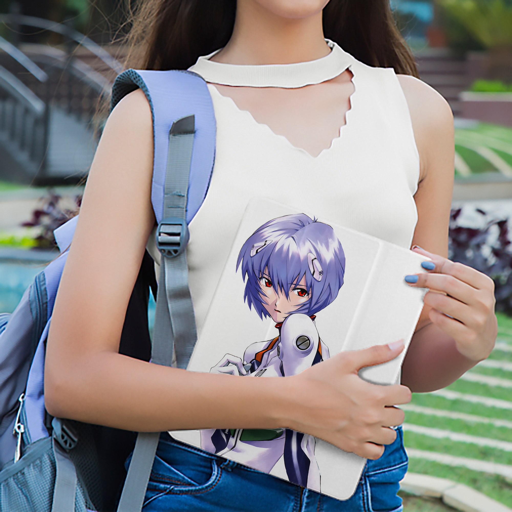 EVA 新世紀エヴァンゲリオン IPad ケース ペン収納付き 三つ折りスタンド PUレザー×シリコン 対応機種9.5/10.5/10.9インチ