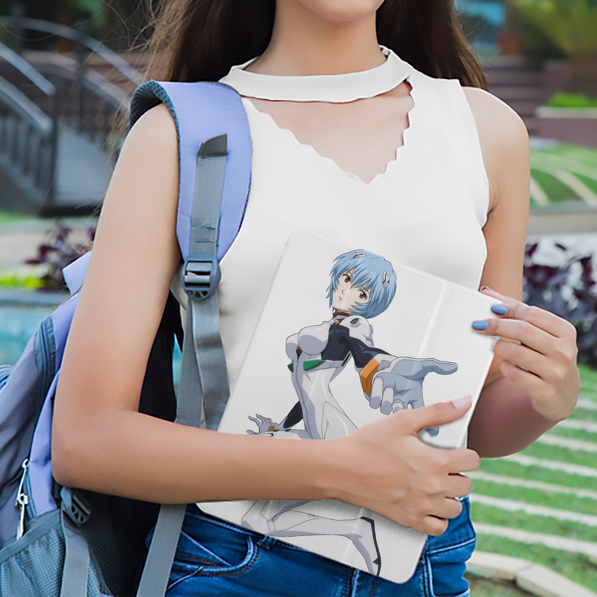 EVA 新世紀エヴァンゲリオン IPad ケース ペン収納付き 三つ折りスタンド PUレザー×シリコン 対応機種9.5/10.5/10.9インチ
