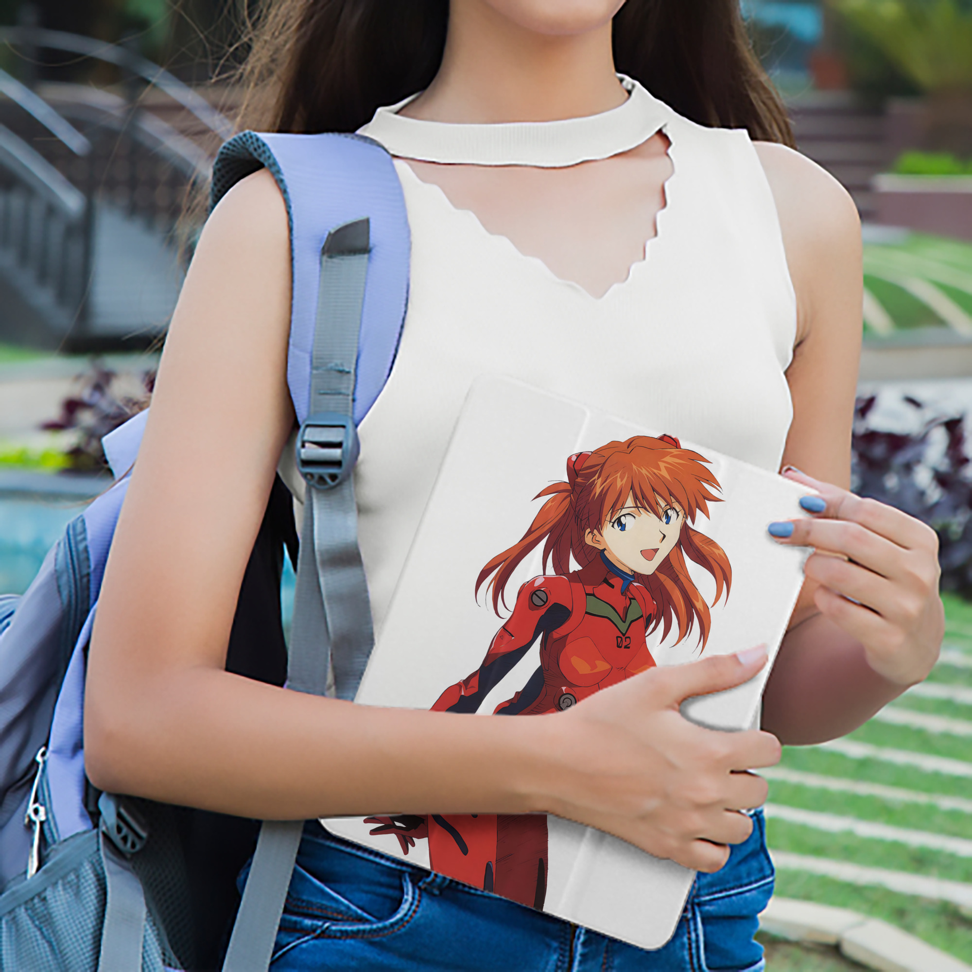EVA 新世紀エヴァンゲリオン IPad ケース ペン収納付き 三つ折りスタンド PUレザー×シリコン 対応機種9.5/10.5/10.9インチ