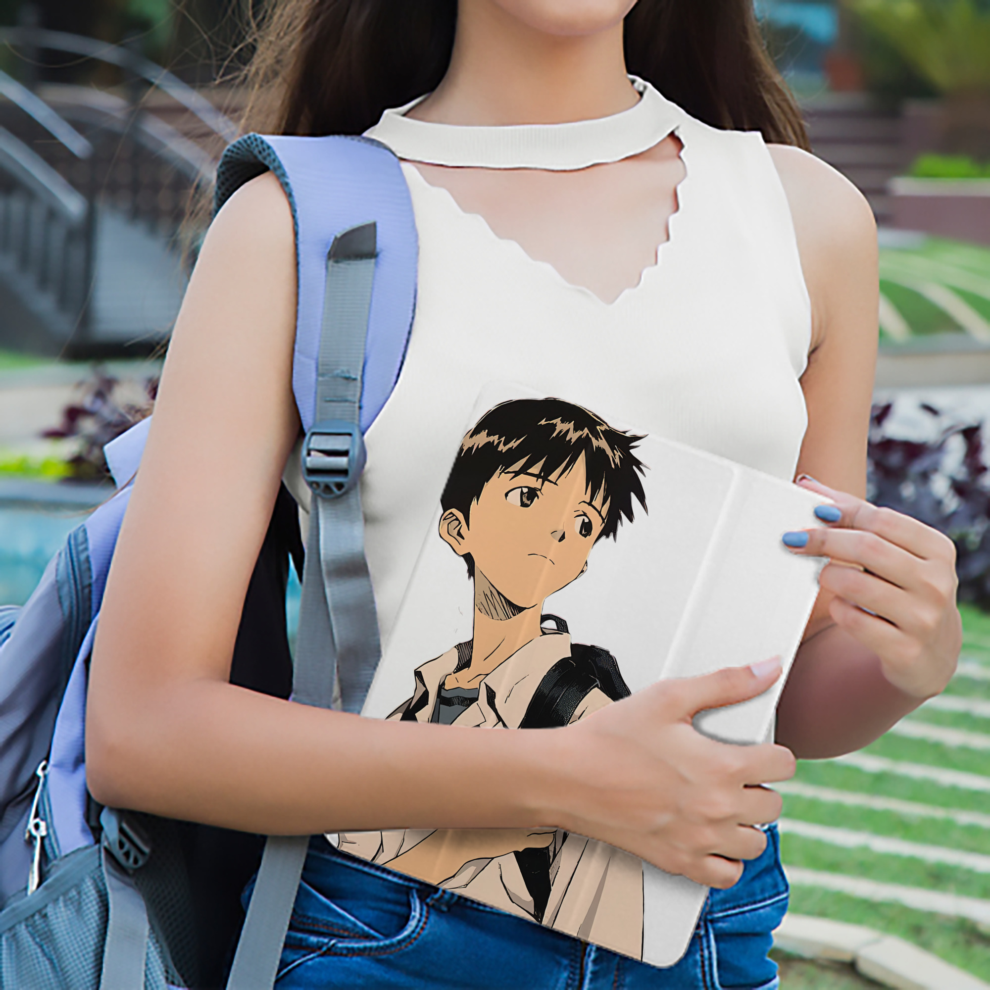 EVA 新世紀エヴァンゲリオン IPad ケース ペン収納付き 三つ折りスタンド PUレザー×シリコン 対応機種9.5/10.5/10.9インチ
