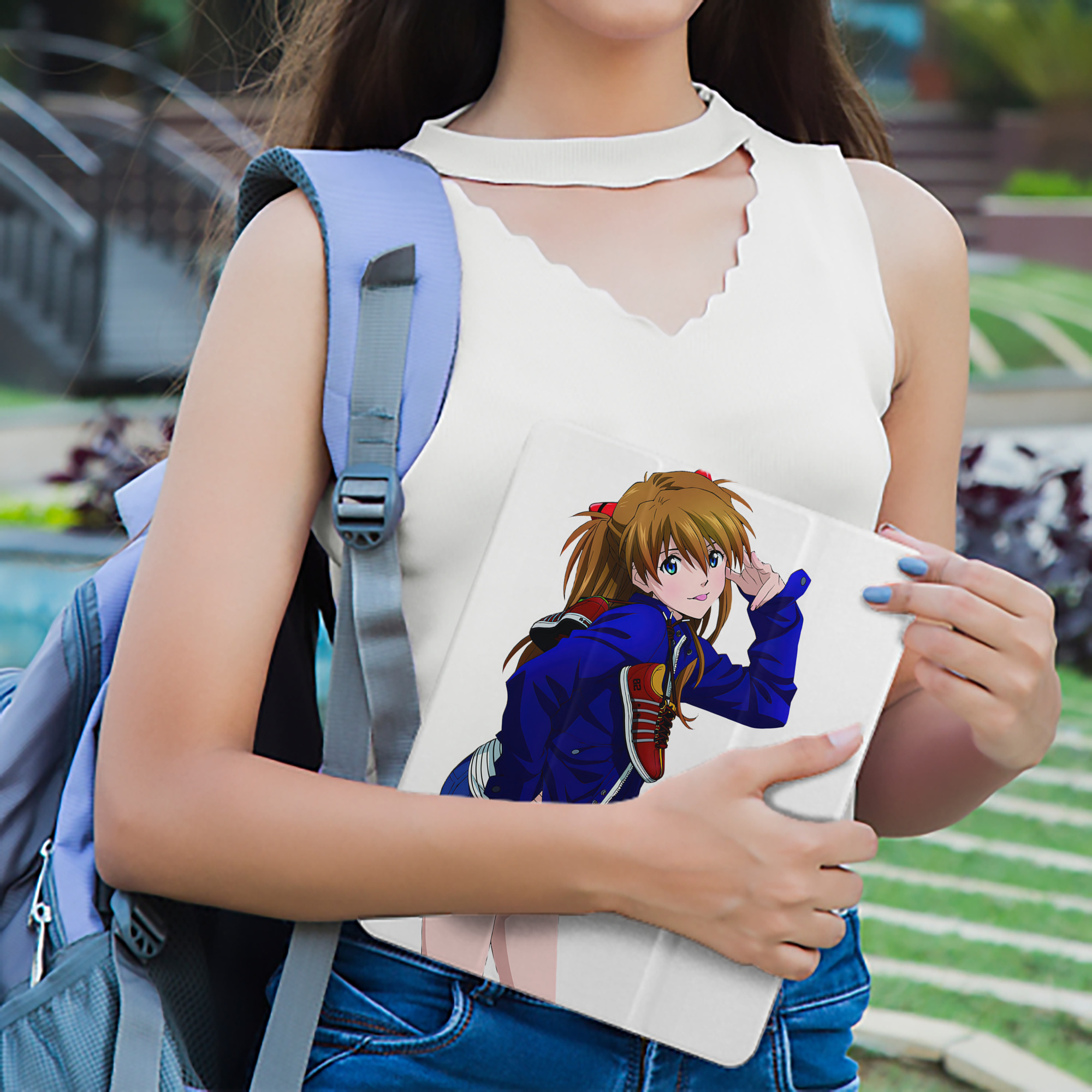 EVA 新世紀エヴァンゲリオン IPad ケース ペン収納付き 三つ折りスタンド PUレザー×シリコン 対応機種9.5/10.5/10.9インチ