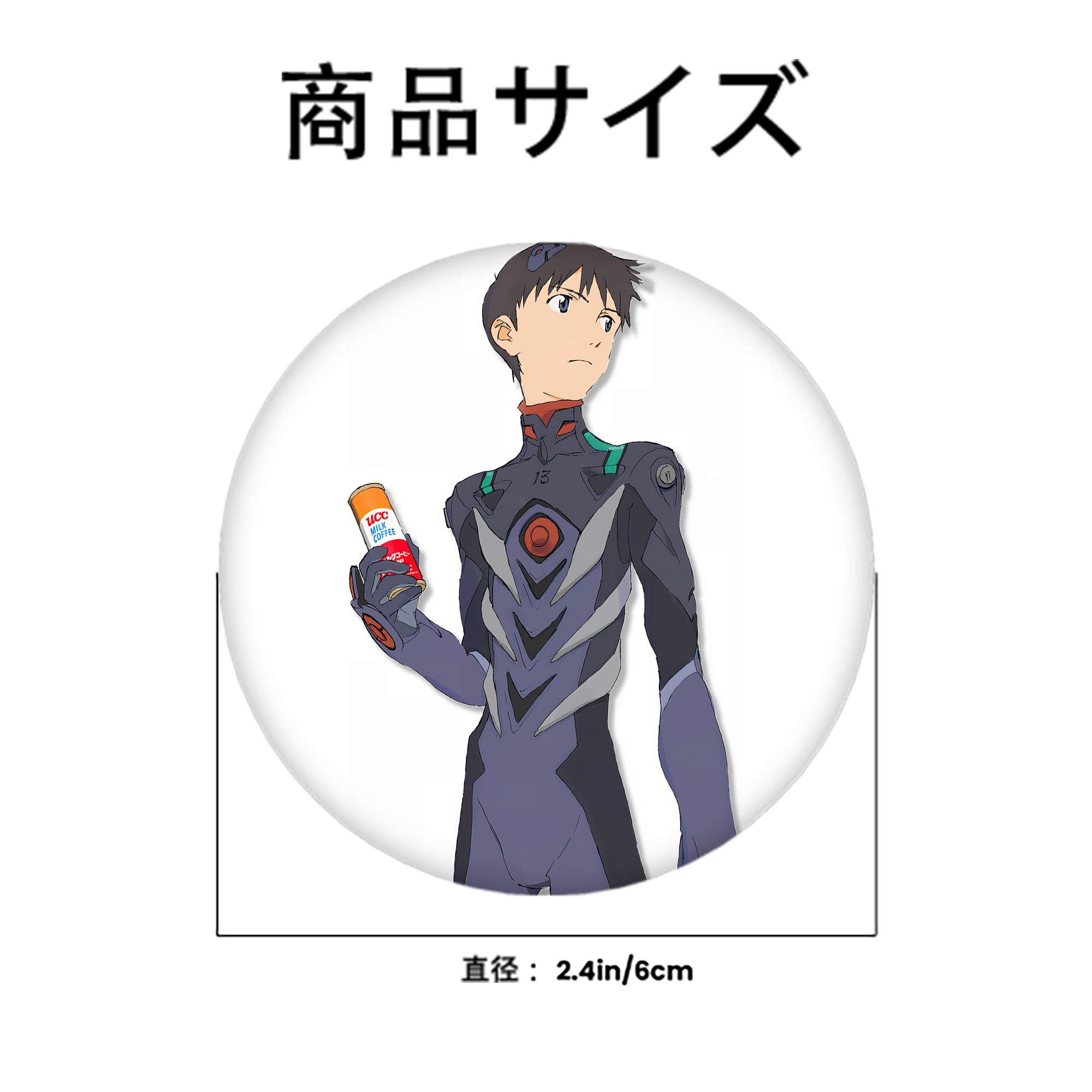 EVA 新世紀エヴァンゲリオン 6cm 缶バッジ 複数セット