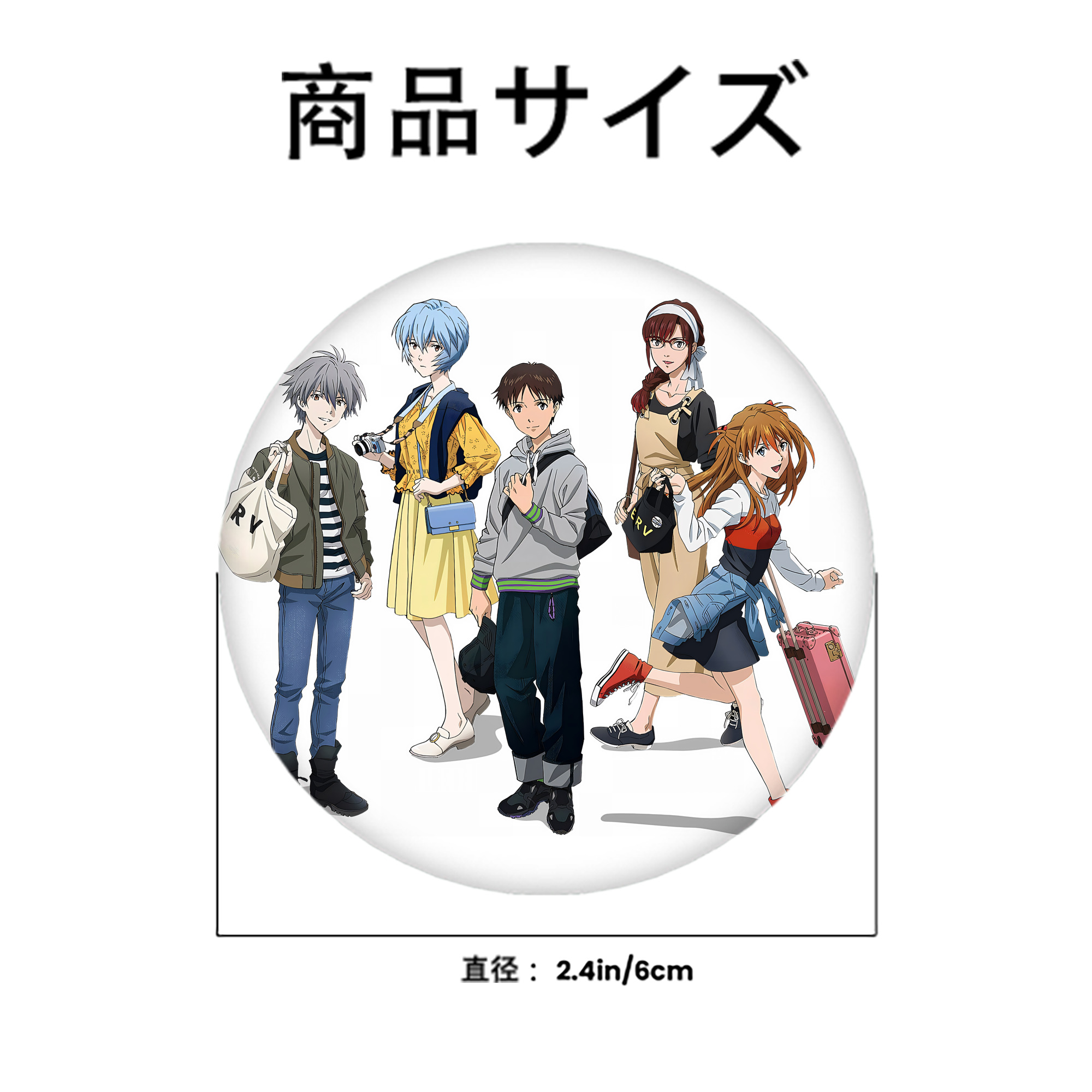EVA 新世紀エヴァンゲリオン 6cm 缶バッジ 複数セット